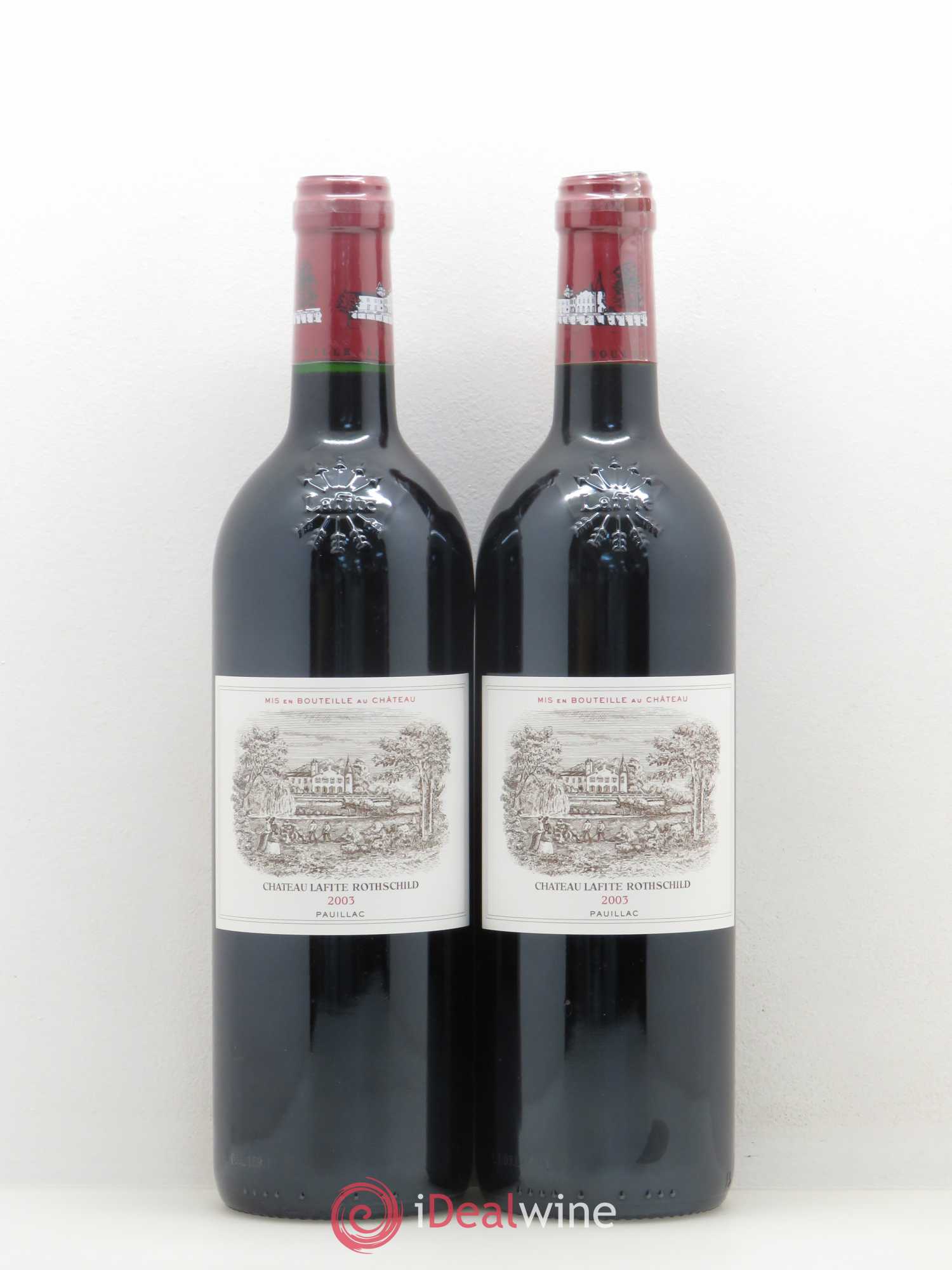 Château Lafite Rothschild 1er Grand Cru Classé 2003 - Lot de 2 bouteilles - 0
