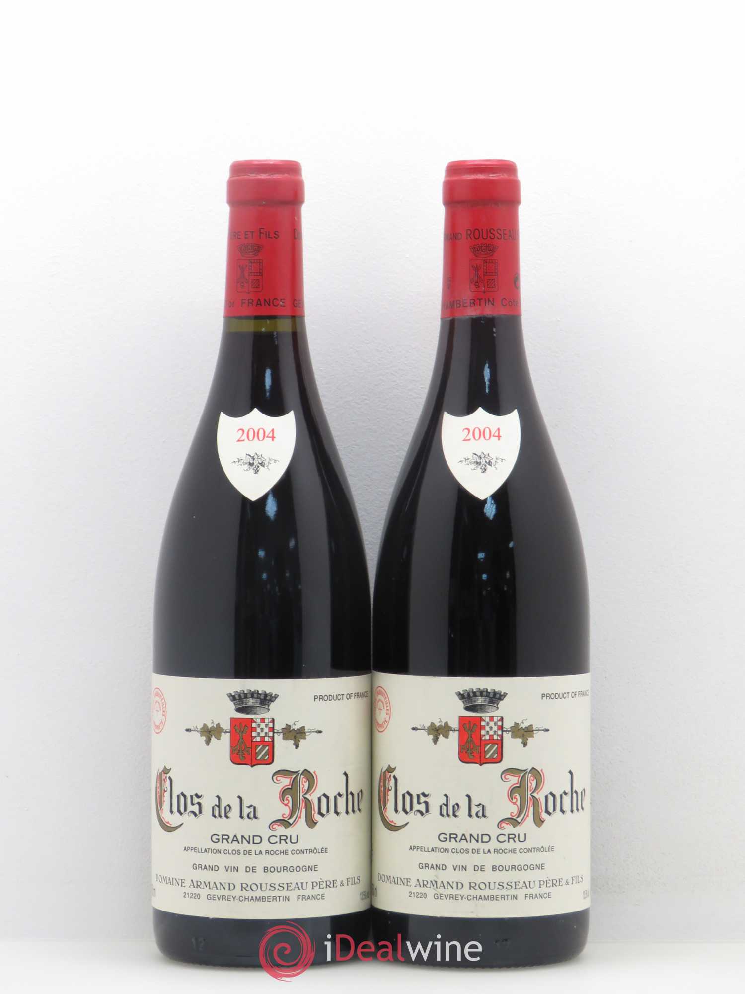 Clos de la Roche Grand Cru Armand Rousseau (Domaine) 2004 - Lot de 2 bouteilles - 0