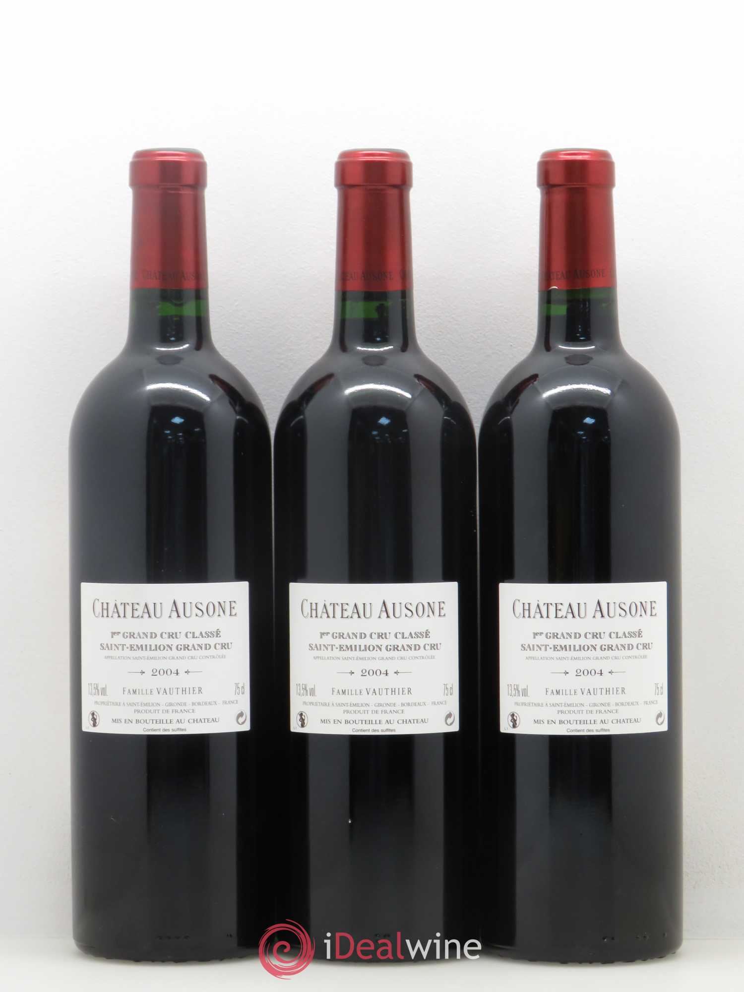 Château Ausone 1er Grand Cru Classé A 2004 - Lot de 3 bouteilles - 1