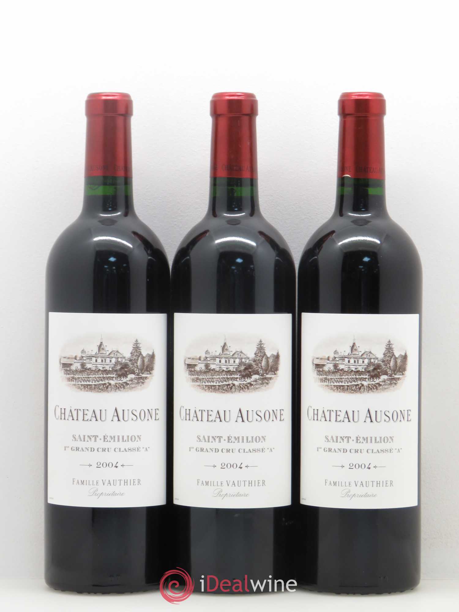 Château Ausone 1er Grand Cru Classé A 2004 - Lot de 3 bouteilles - 0