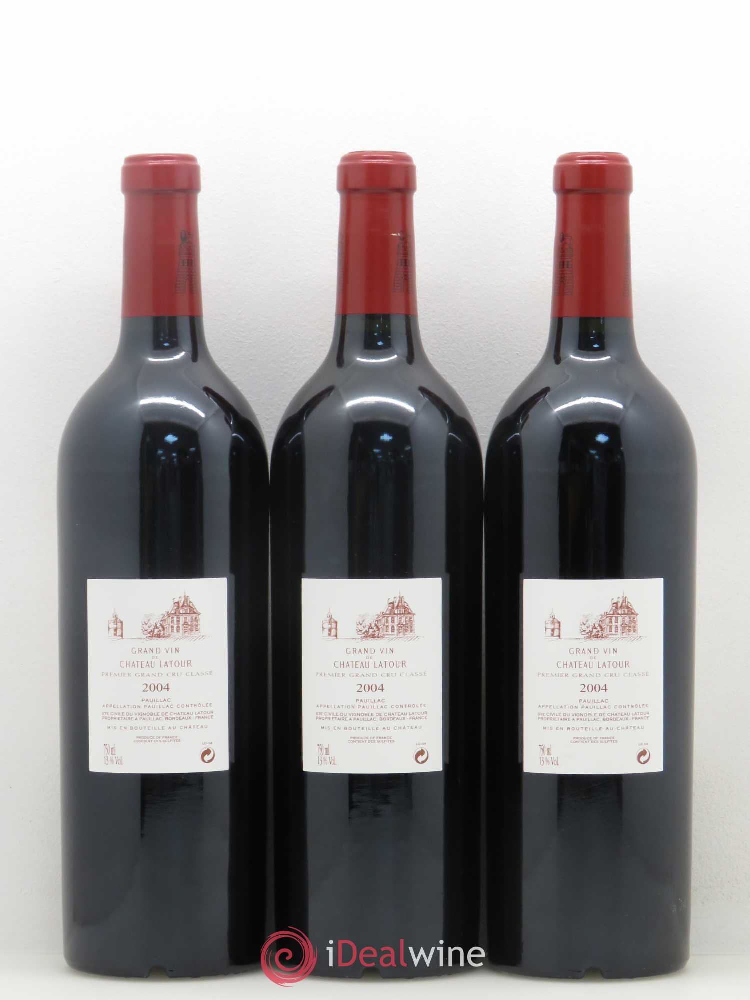 Château Latour 1er Grand Cru Classé 2004 - Lot de 3 bouteilles - 1