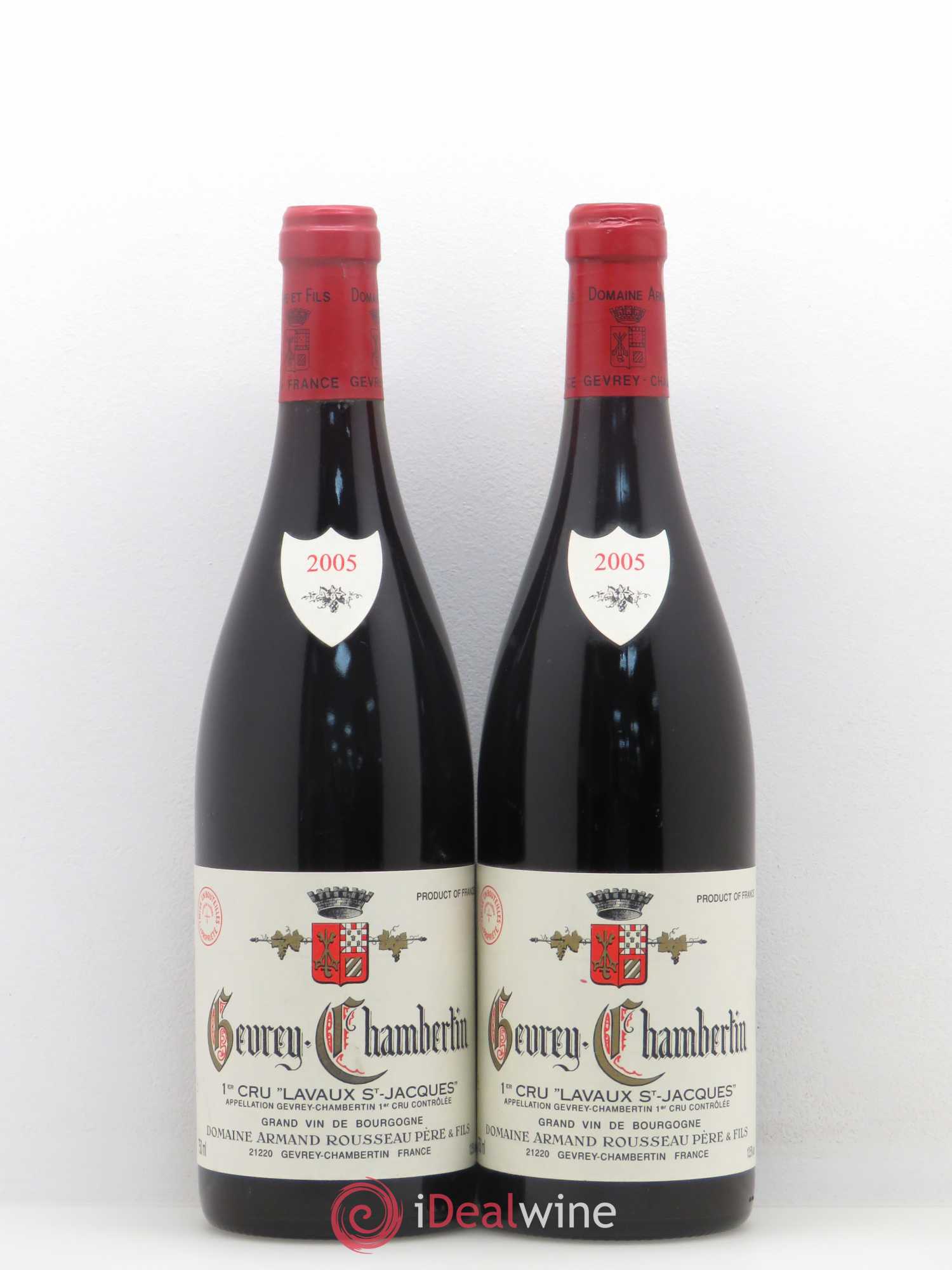 Gevrey-Chambertin 1er Cru Lavaux Saint Jacques Armand Rousseau (Domaine) 2005 - Lot de 2 bouteilles - 0