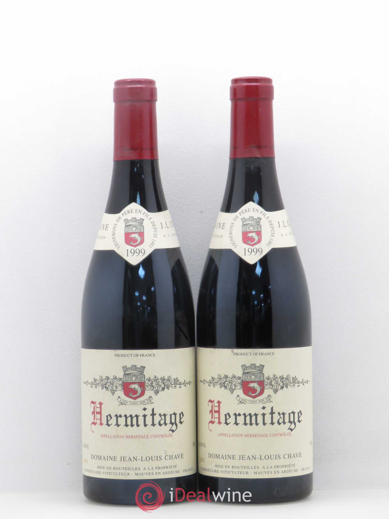 Hermitage Jean-Louis Chave 1999 - Lot de 2 bouteilles - 0