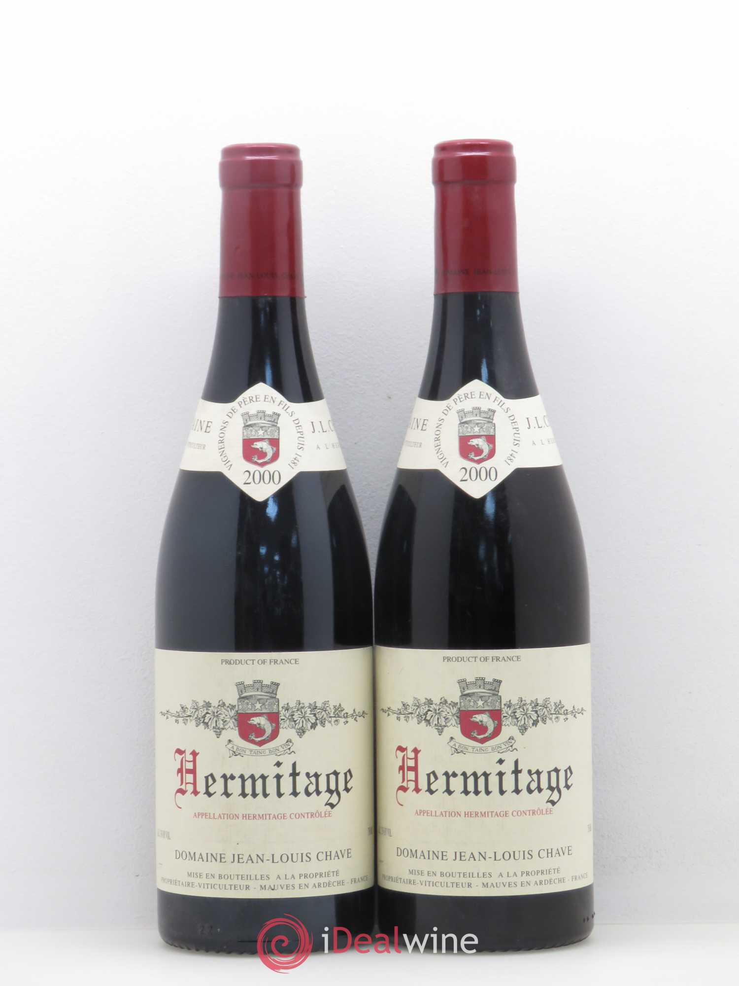 Hermitage Jean-Louis Chave 2000 - Lot de 2 bouteilles - 0
