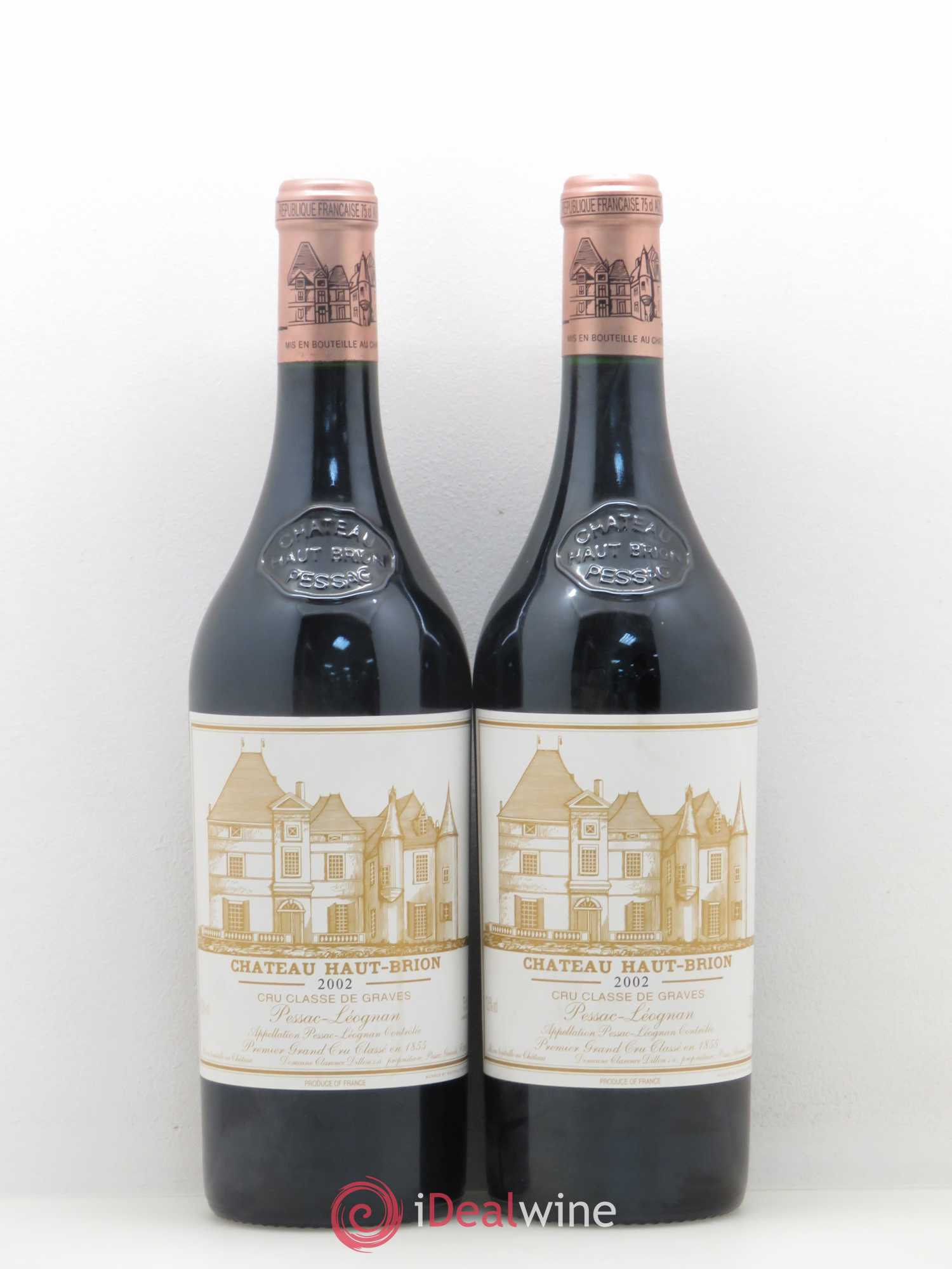Château Haut Brion 1er Grand Cru Classé 2002 - Lot de 2 bouteilles - 0
