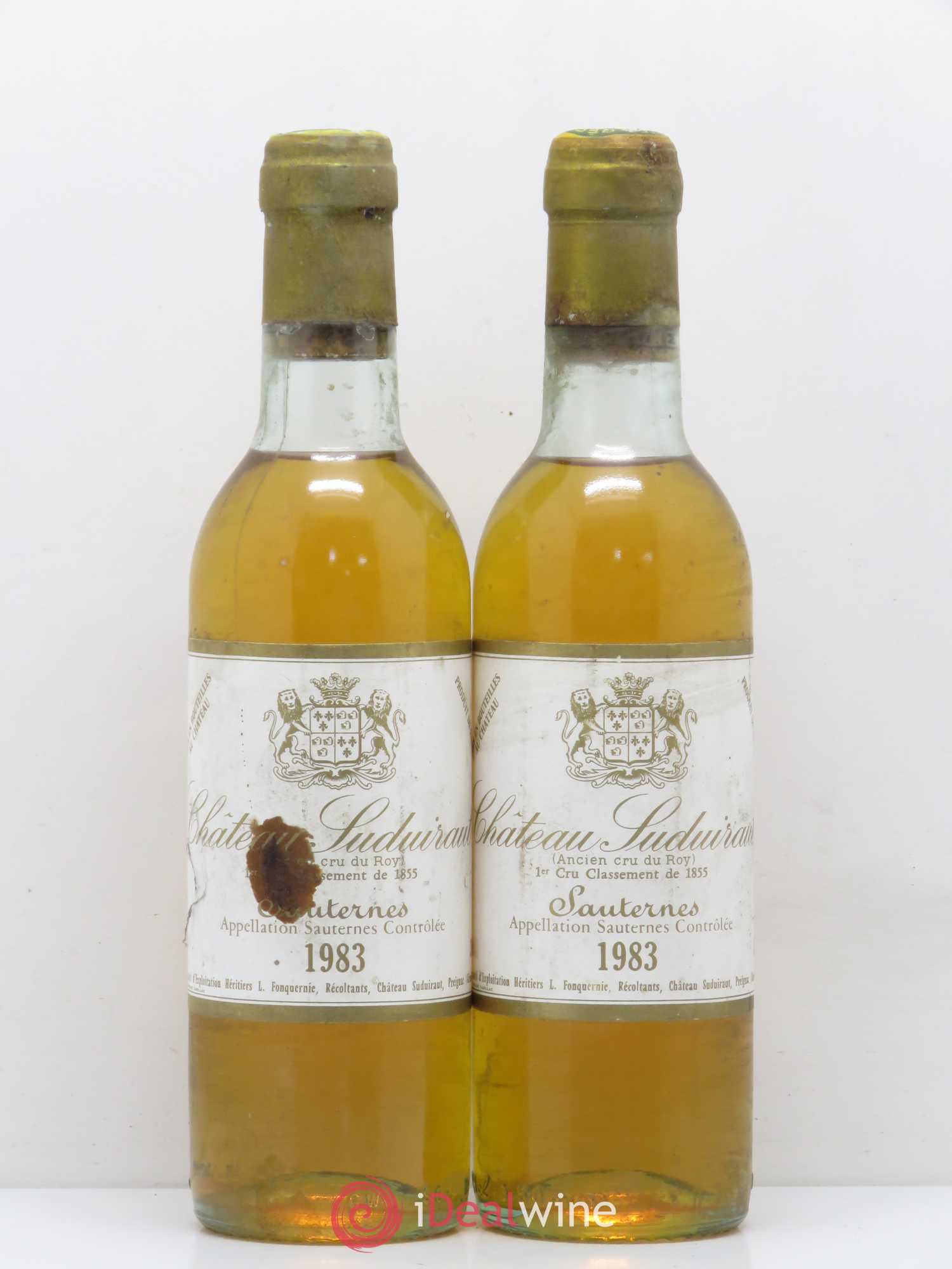 Château Suduiraut 1er Grand Cru Classé 1983 - Posten von 5 Demi-Flaschen - 2