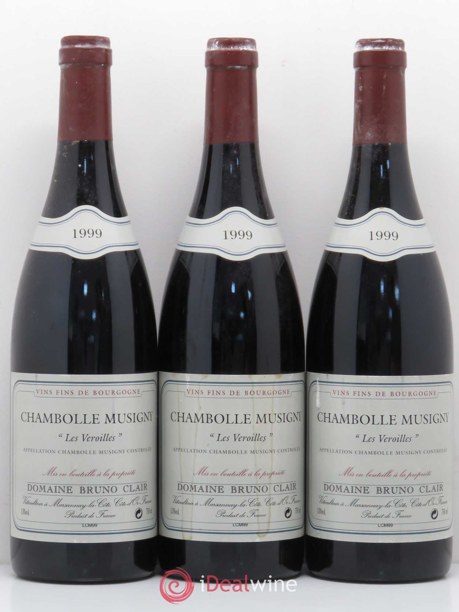 Chambolle-Musigny Les Veroilles Bruno Clair (Domaine) 1999 - Lot de 3 bouteilles - 0
