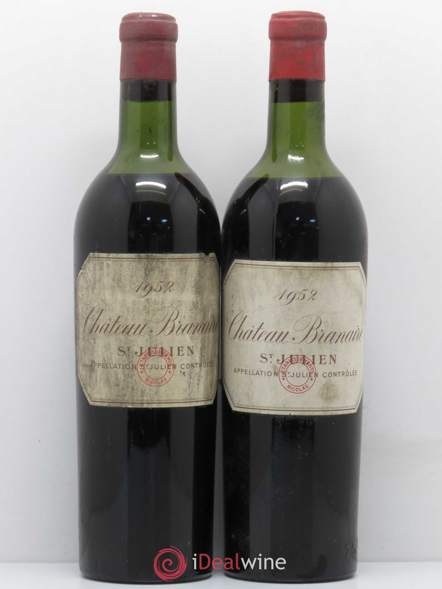 Saint-Julien Château Branaire 1952 - Posten von 2 Flaschen - 0