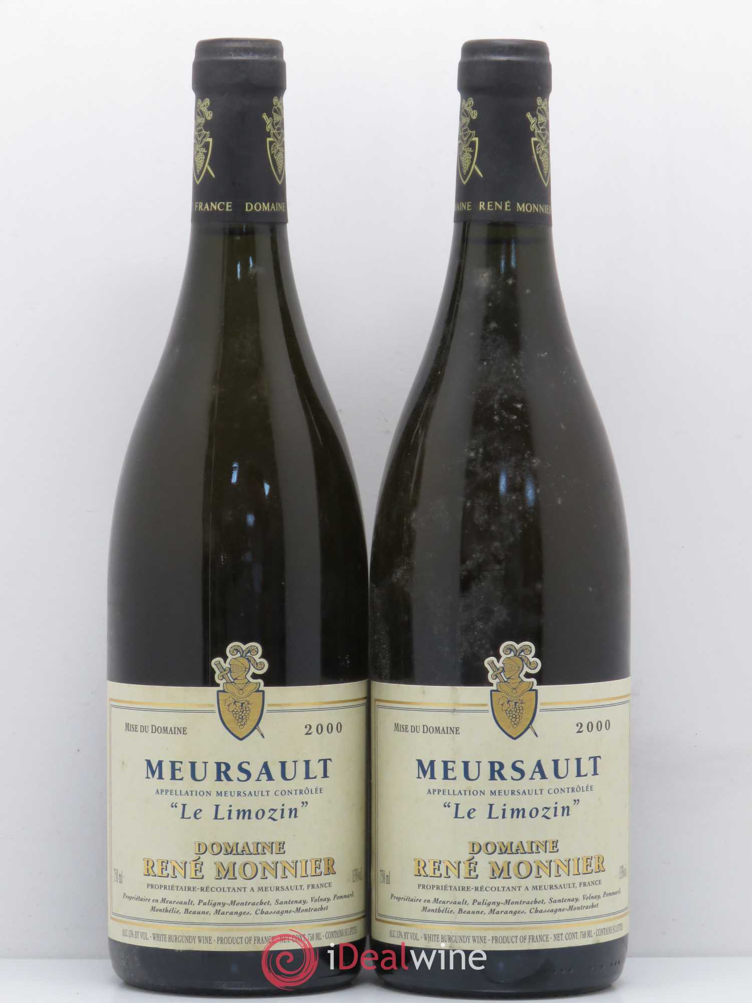Meursault Le Limozin René Monnier 2000 - Lot de 2 bouteilles - 0