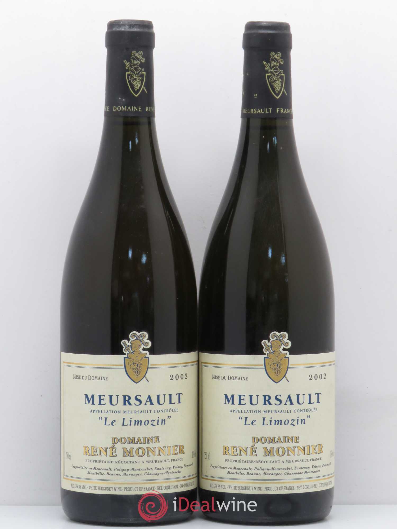 Meursault Le Limozin René Monnier (sans prix de réserve) 2002 - Posten von 2 Flaschen - 0