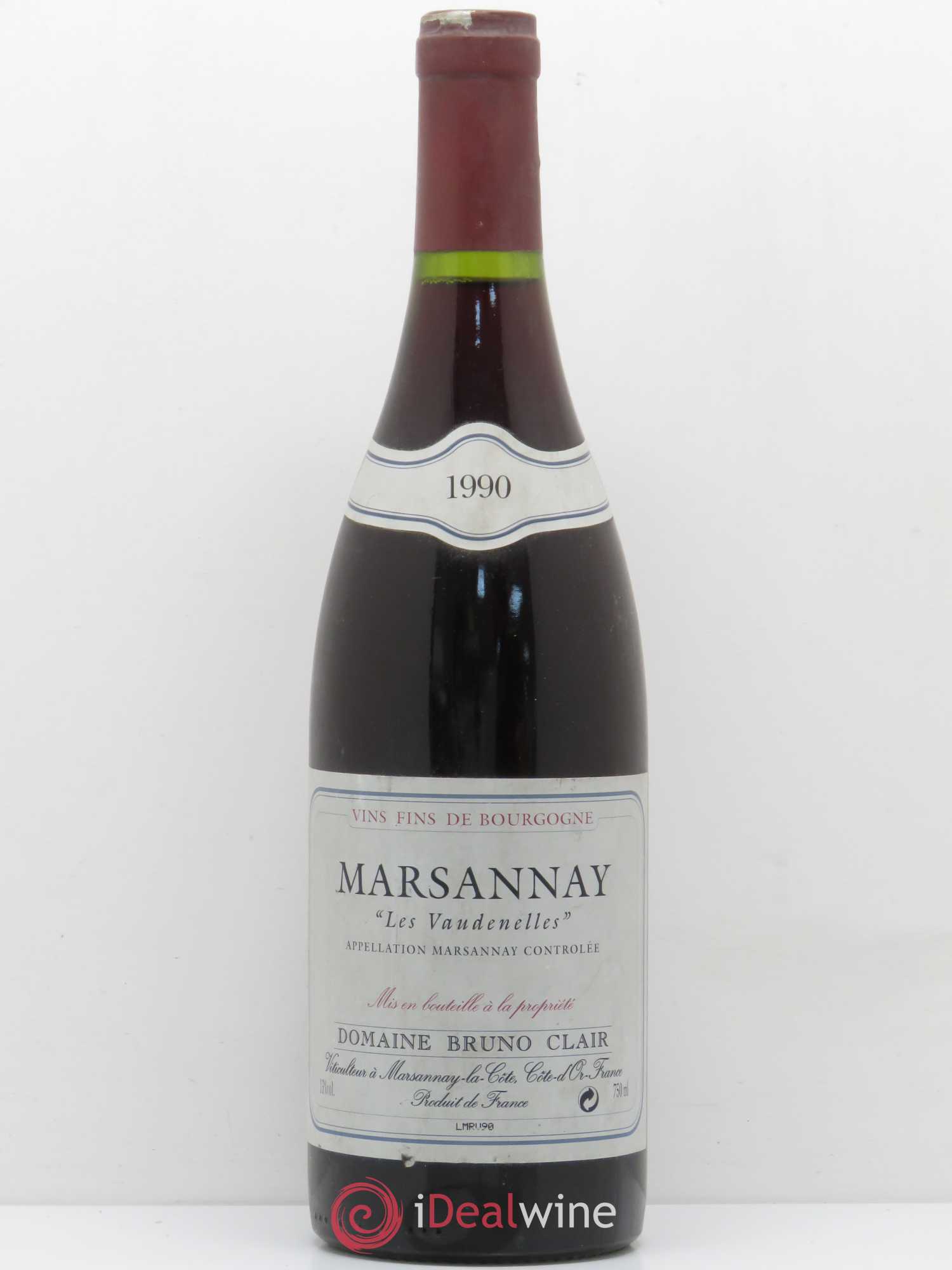 Marsannay Les Vaudenelles Bruno Clair (Domaine) 1990 - Lot de 1 bouteille - 0