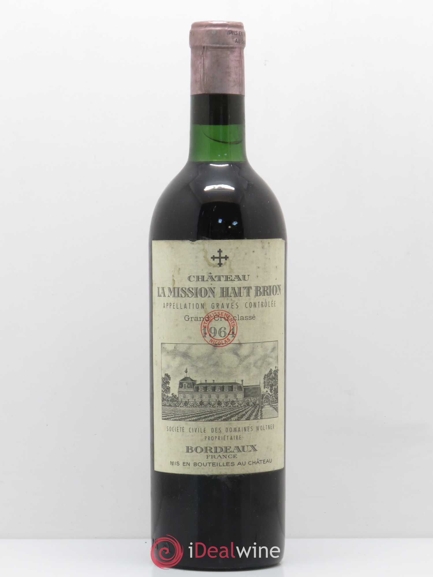 Château la Mission Haut-Brion Cru Classé de Graves 1964 - Lot de 1 bouteille - 0