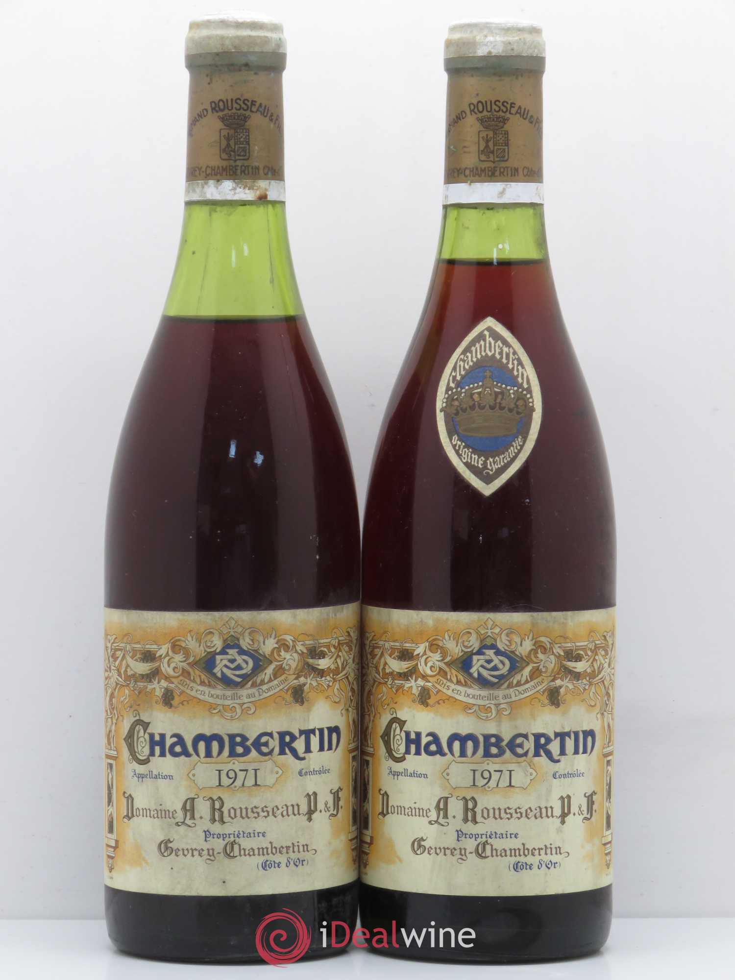 Chambertin Grand Cru Armand Rousseau (Domaine) 1971 - Lot de 2 bouteilles - 0