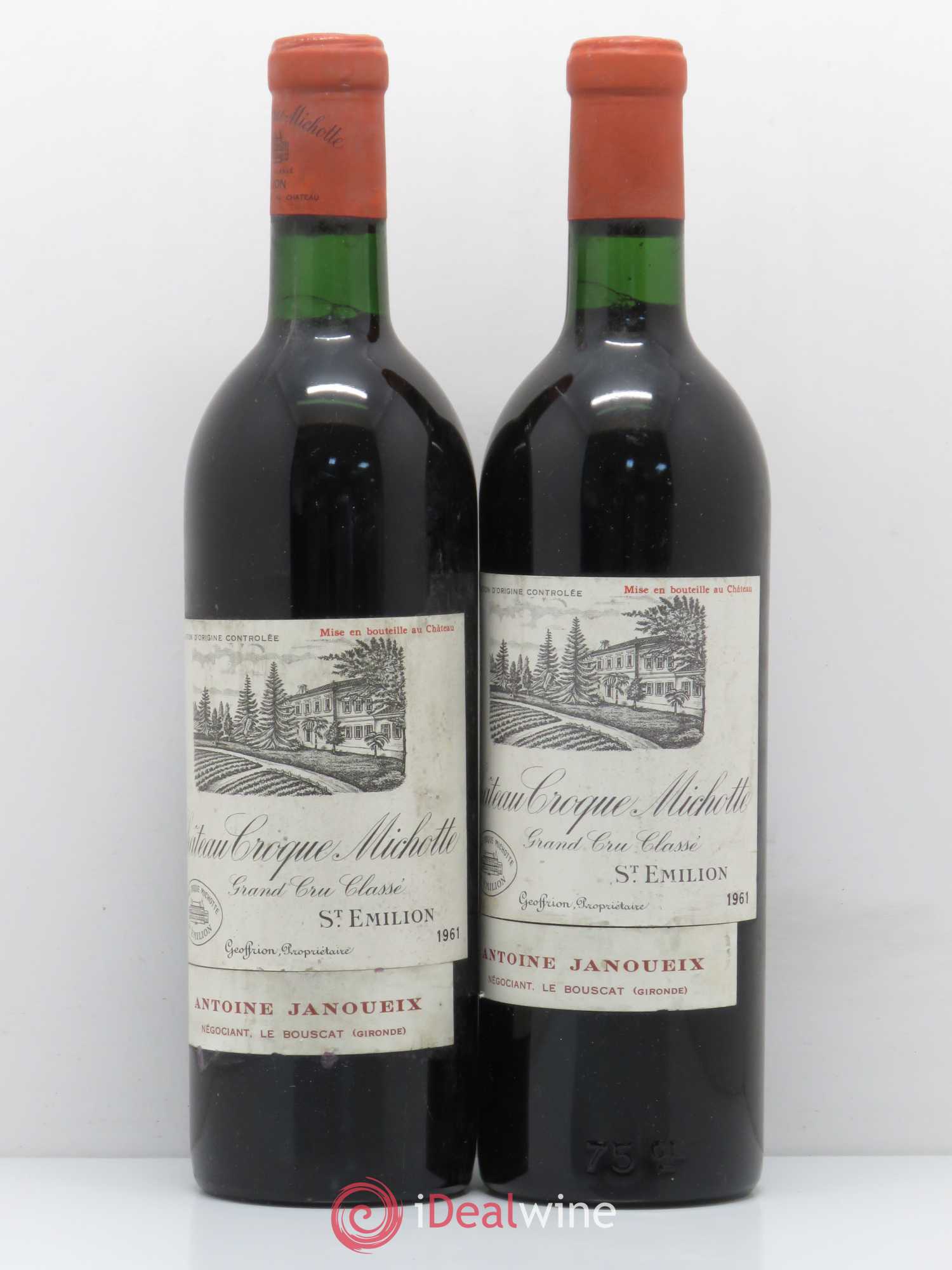 Château Croque Michotte 1961 - Lot de 2 bouteilles - 0
