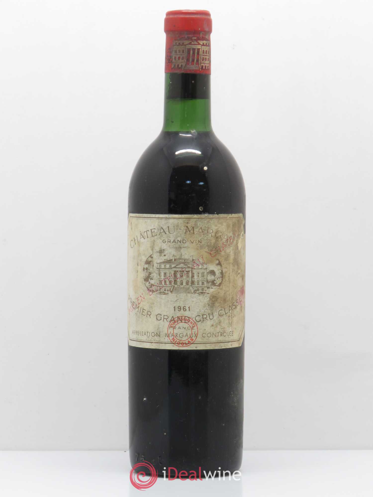 Château Margaux 1er Grand Cru Classé 1961 - Lot de 1 bouteille - 0