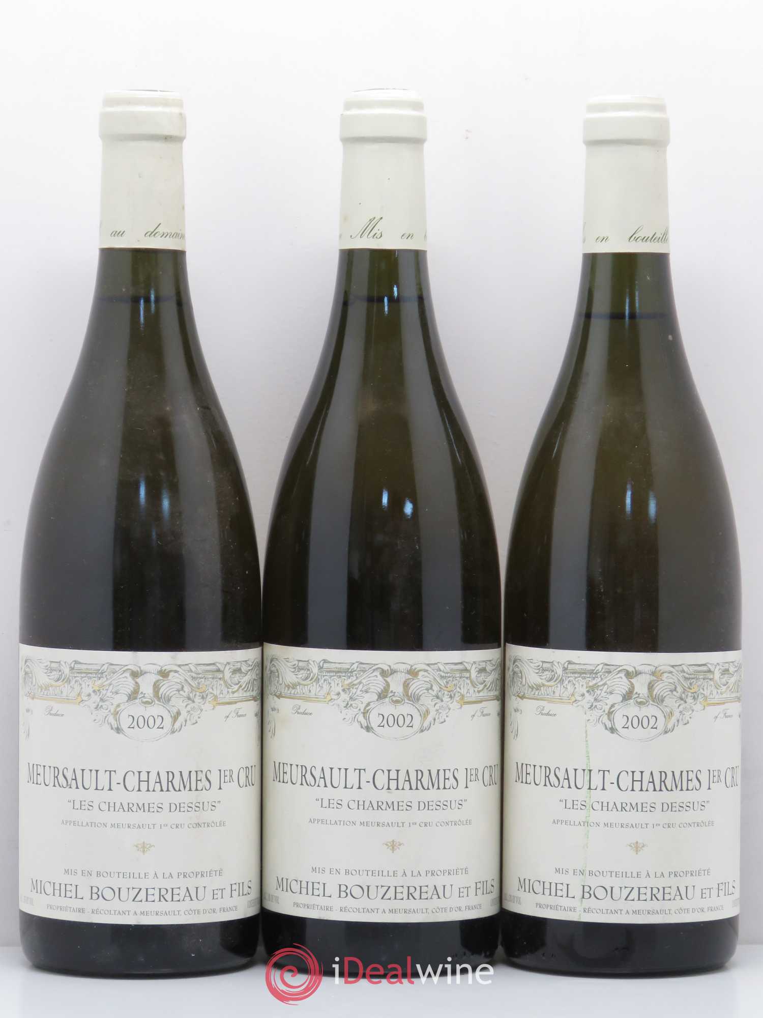 Meursault 1er Cru Charmes Du Dessus - Bouzereau 2002 - Posten von 3 Flaschen - 0