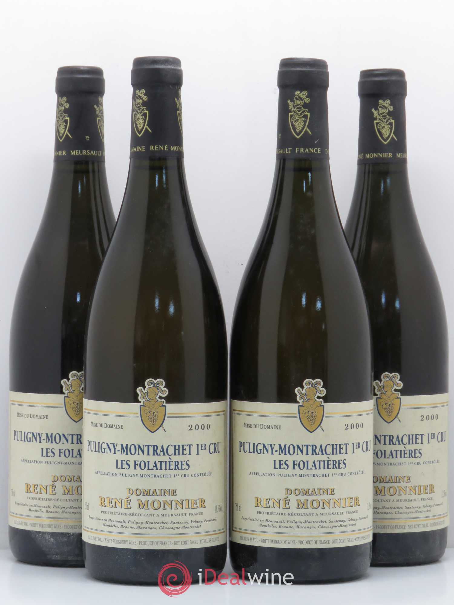 Puligny-Montrachet 1er Cru Folatières Monnier 2000 - Posten von 4 Flaschen - 0