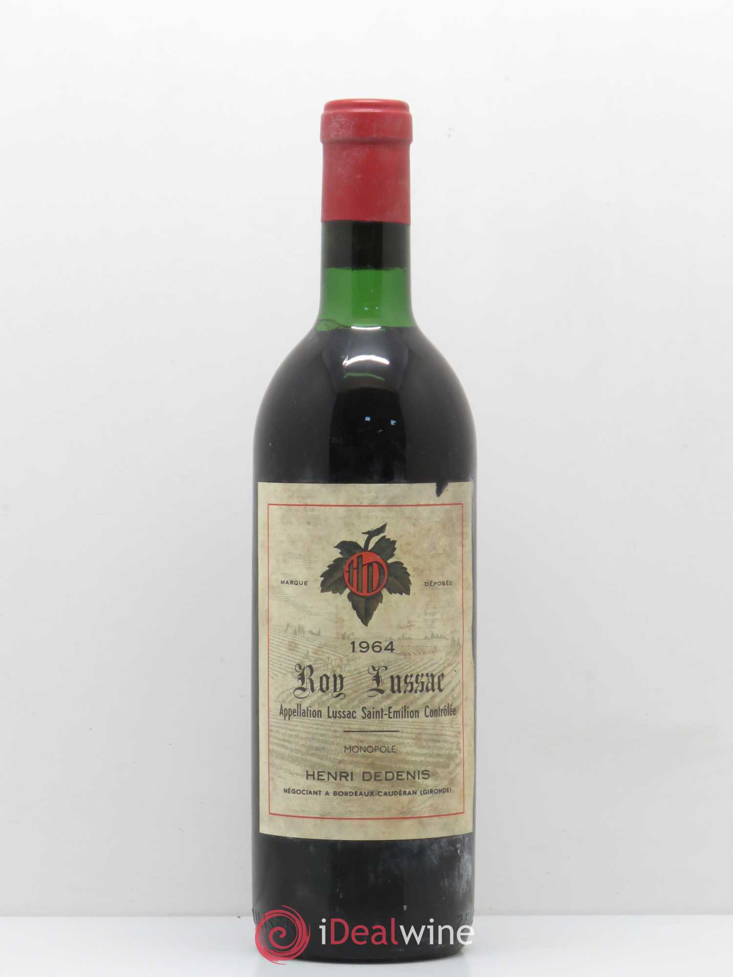 Bordeaux Lussac Saint-Emilion Château Roy Lussac Dederie 1964 - Posten von 1 Flasche - 0
