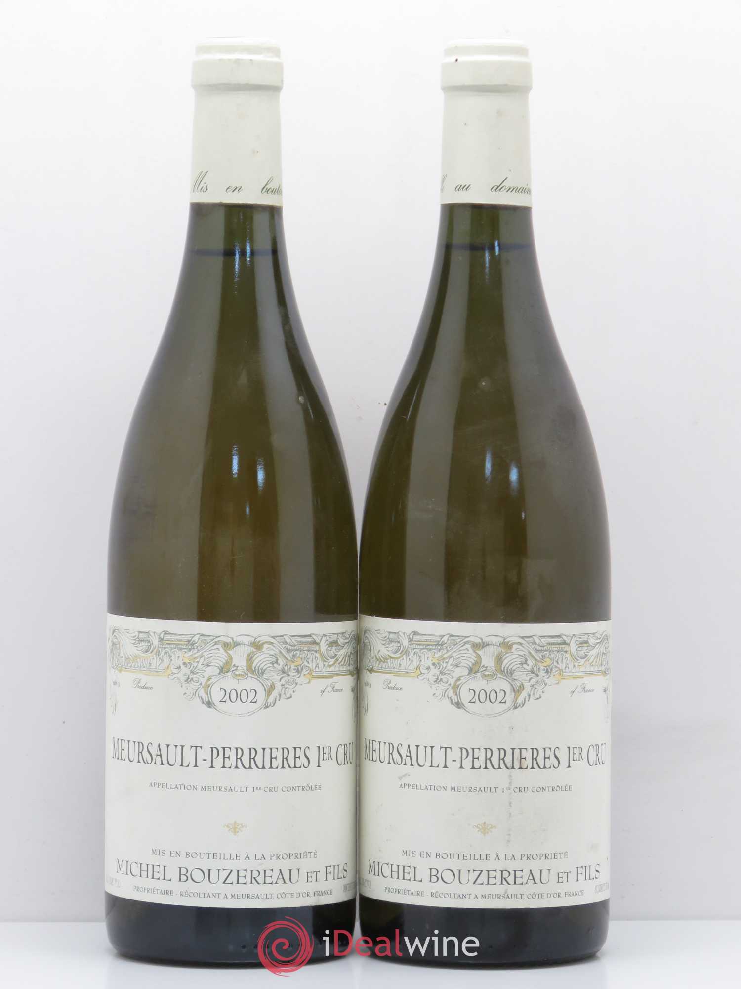 Meursault 1er Cru Perrières Michel Bouzereau et Fils (Domaine) 2002 - Lot de 2 bouteilles - 0