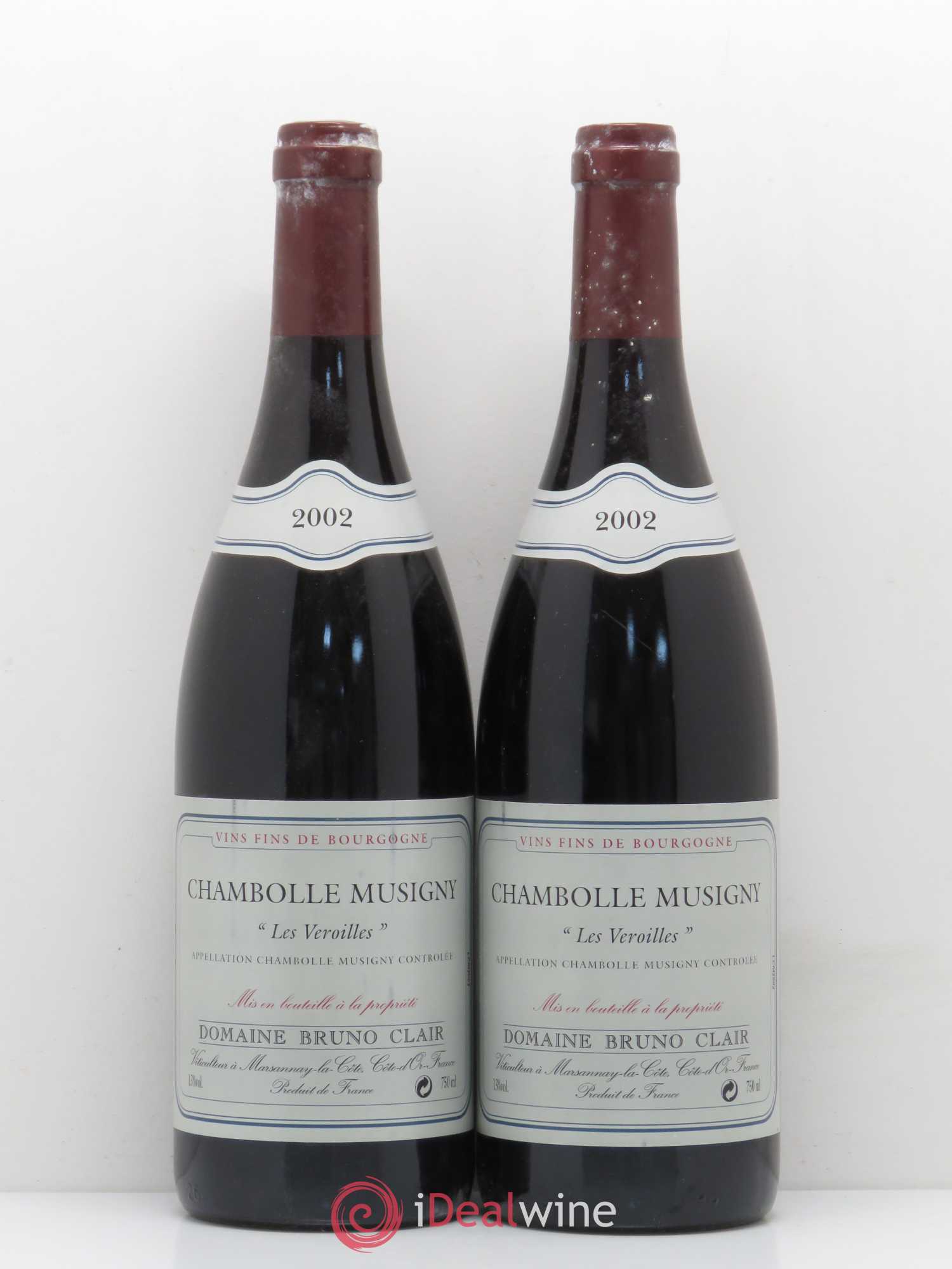 Chambolle-Musigny Les Veroilles Bruno Clair (Domaine) 2002 - Lot de 2 bouteilles - 0