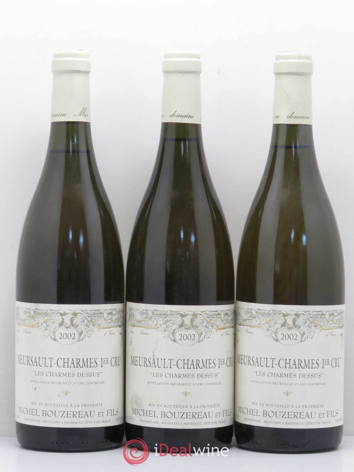 Meursault 1er Cru Les Charmes du dessus Michel Bouzereau 2002 - Posten von 3 Flaschen - 0