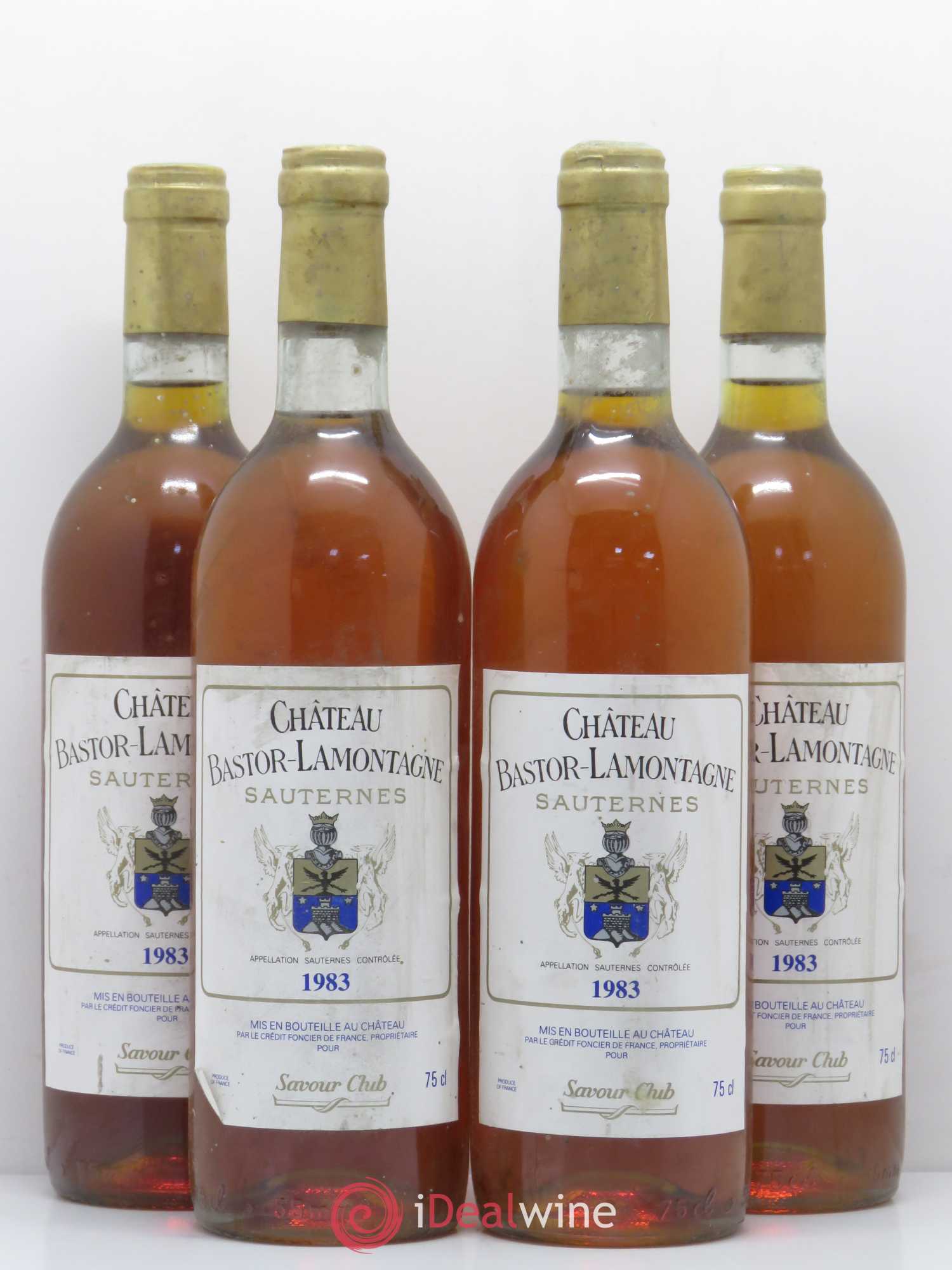 Château Bastor Lamontagne 1983 - Lotto di 4 bottiglie - 0