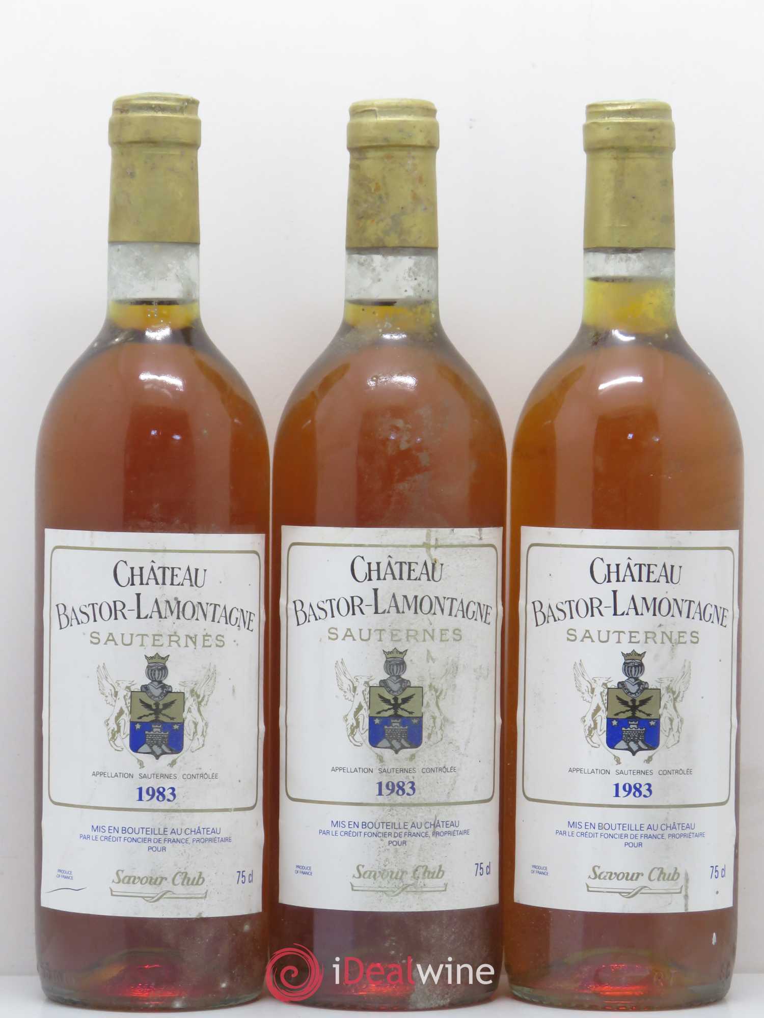 Château Bastor Lamontagne 1983 - Lotto di 3 bottiglie - 0