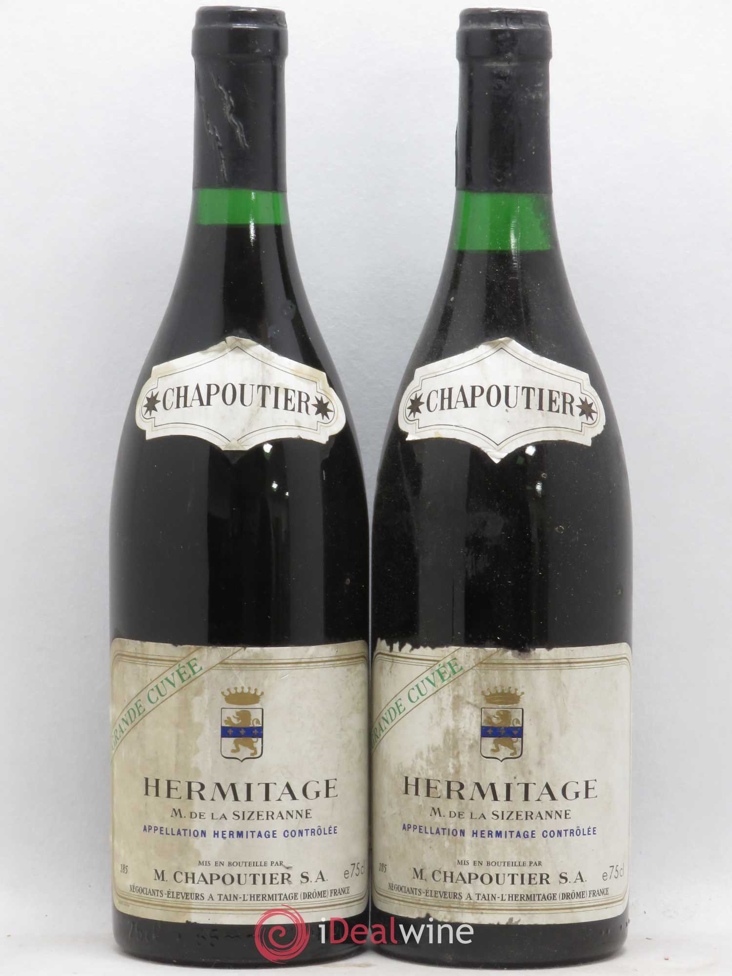 Hermitage Monier de La Sizeranne Chapoutier Grande cuvée - Lot de 2 bouteilles - 0