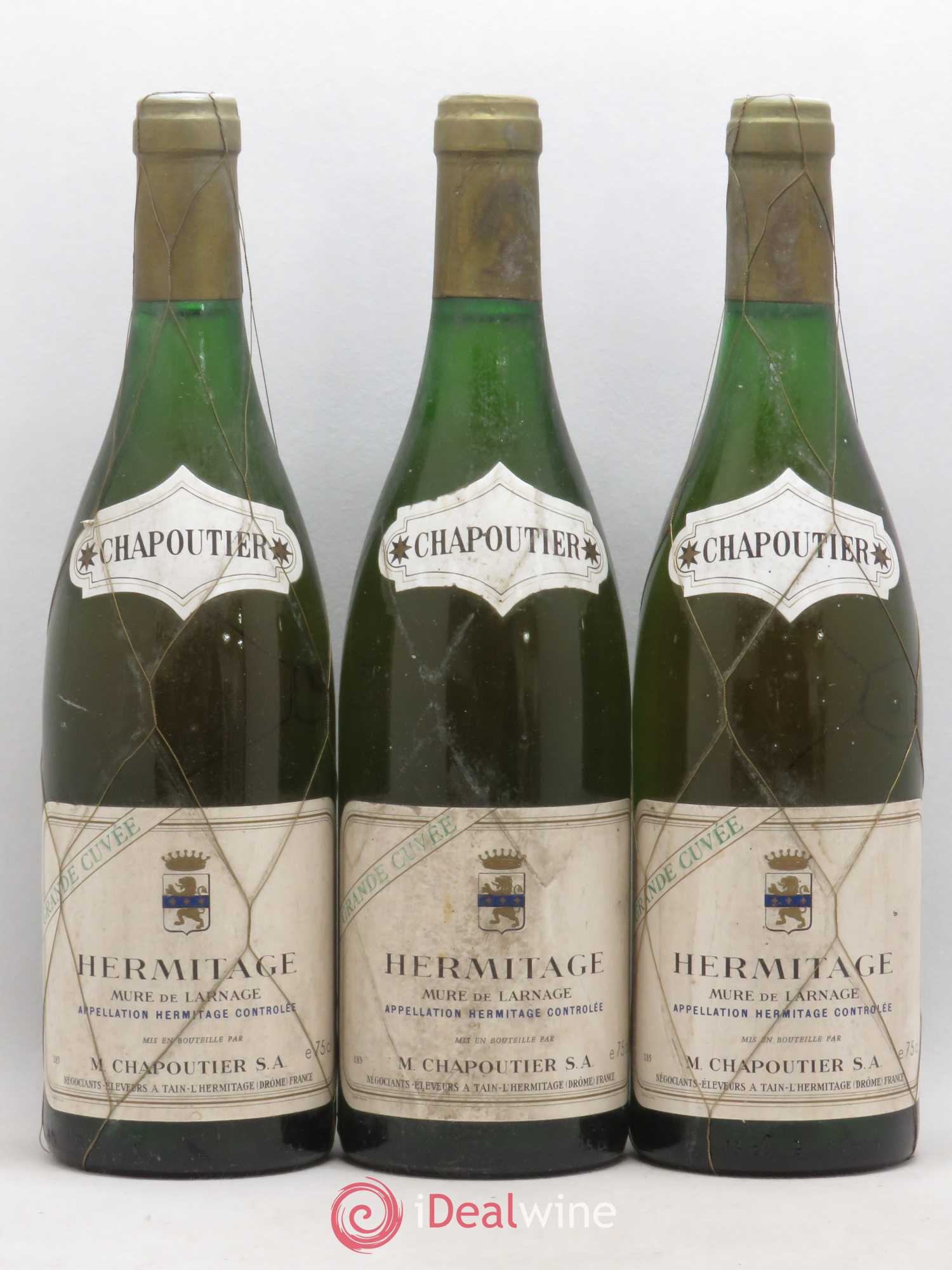 Hermitage Grande cuvée Mure de Larnage Chapoutier - Posten von 3 Flaschen - 0