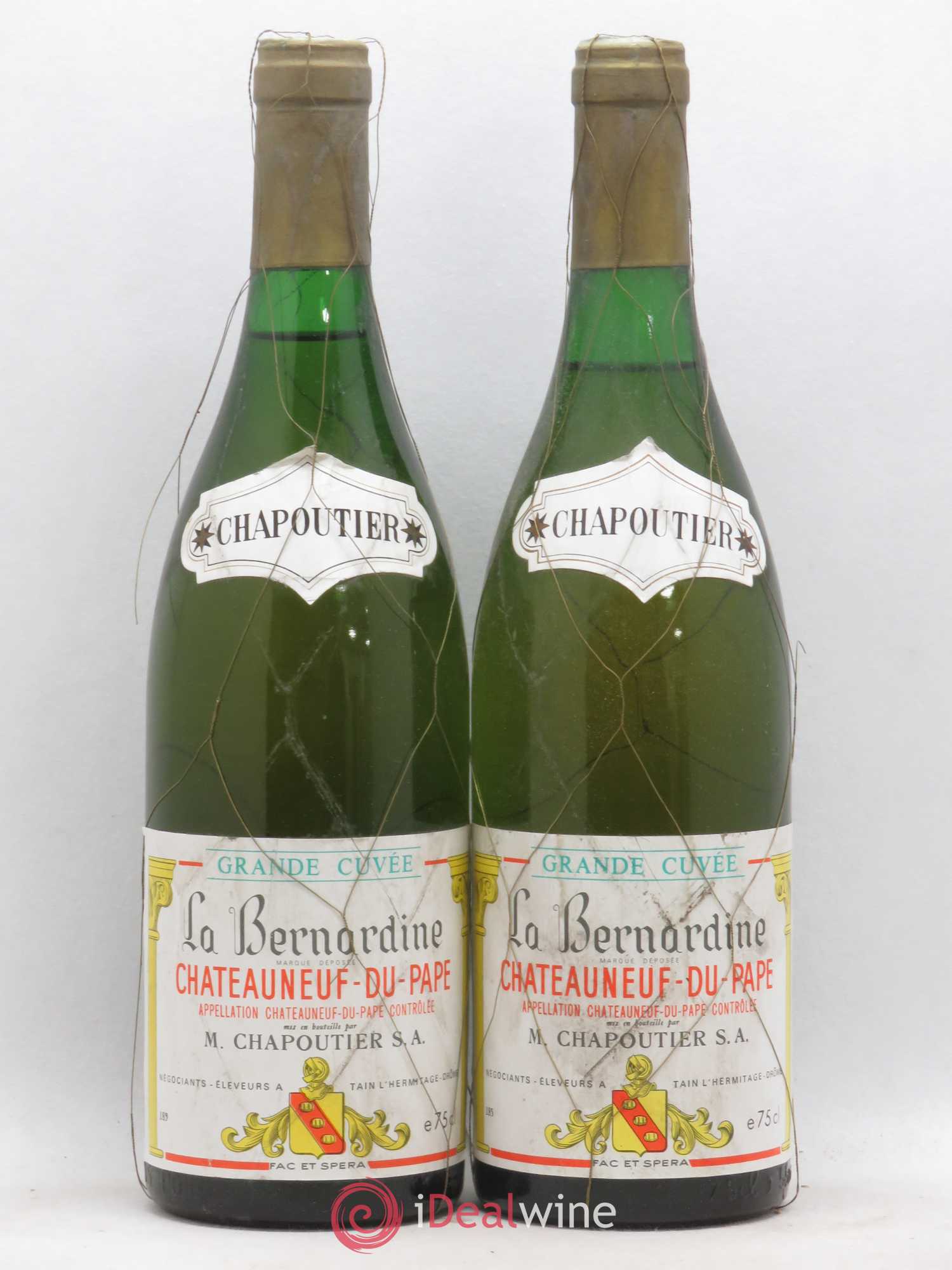 Châteauneuf-du-Pape La Bernardine Chapoutier Grande cuvée - Lot de 2 bouteilles - 0