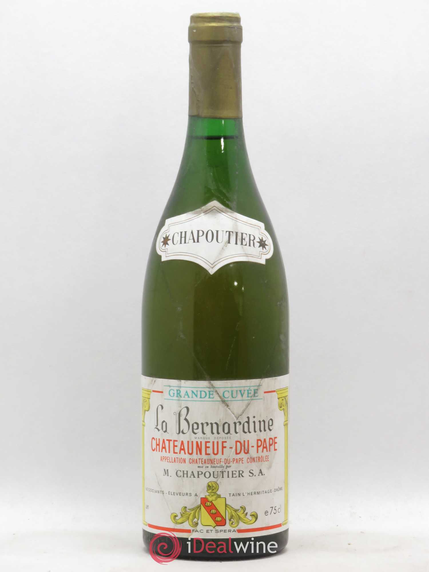 Châteauneuf-du-Pape La Bernardine Chapoutier Grande cuvée - Lot de 1 bouteille - 0