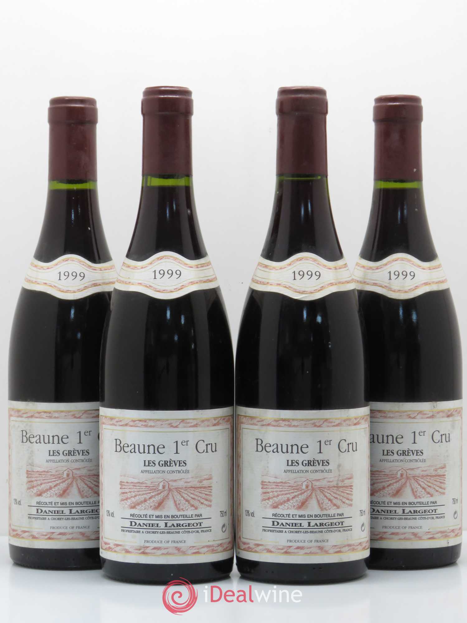 Beaune 1er Cru Les Greves Largeot 1999 - Lot de 4 bouteilles - 0