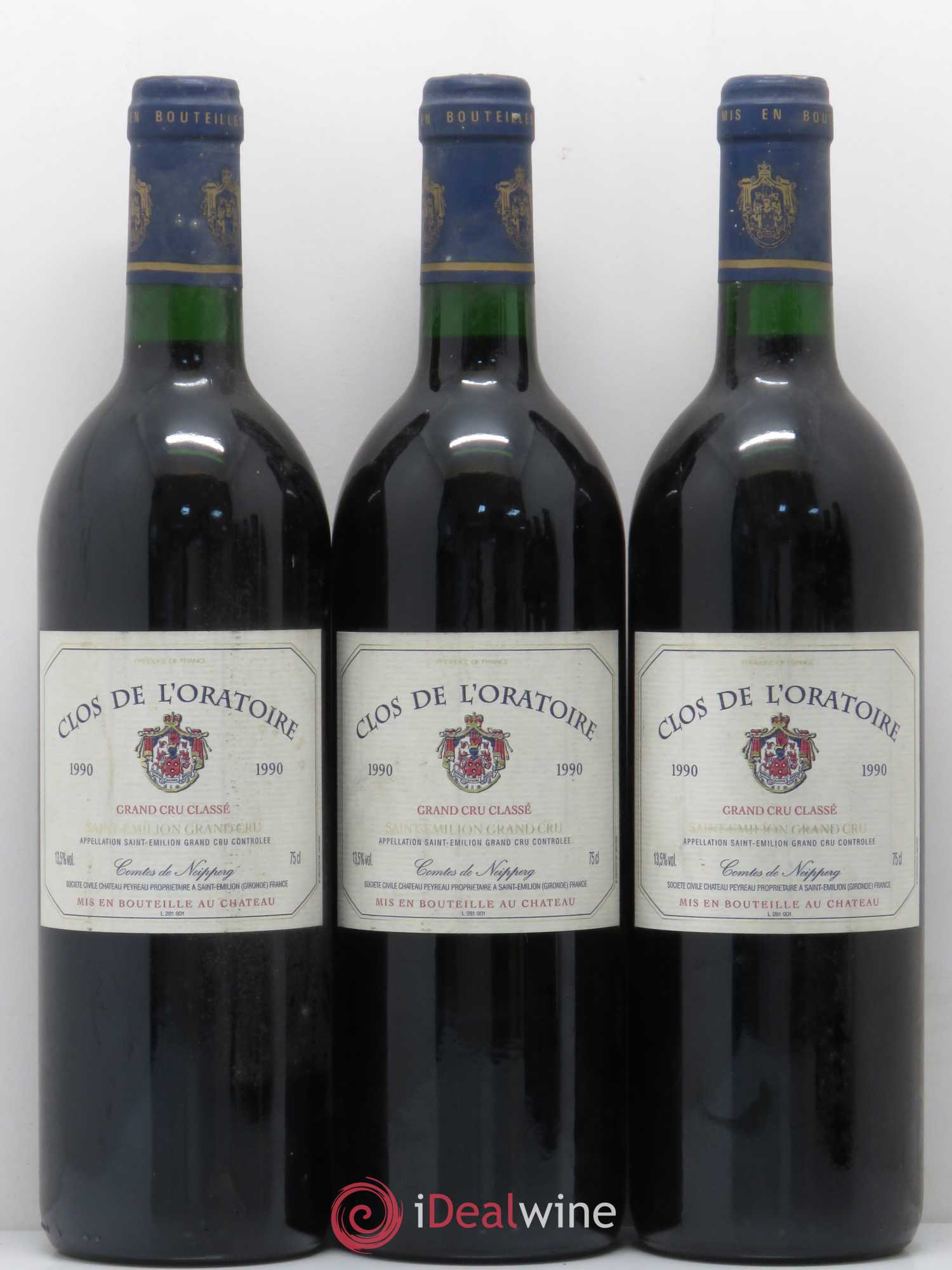 Clos de l'Oratoire Grand Cru Classé 1990 - Lot of 6 bottles - 1