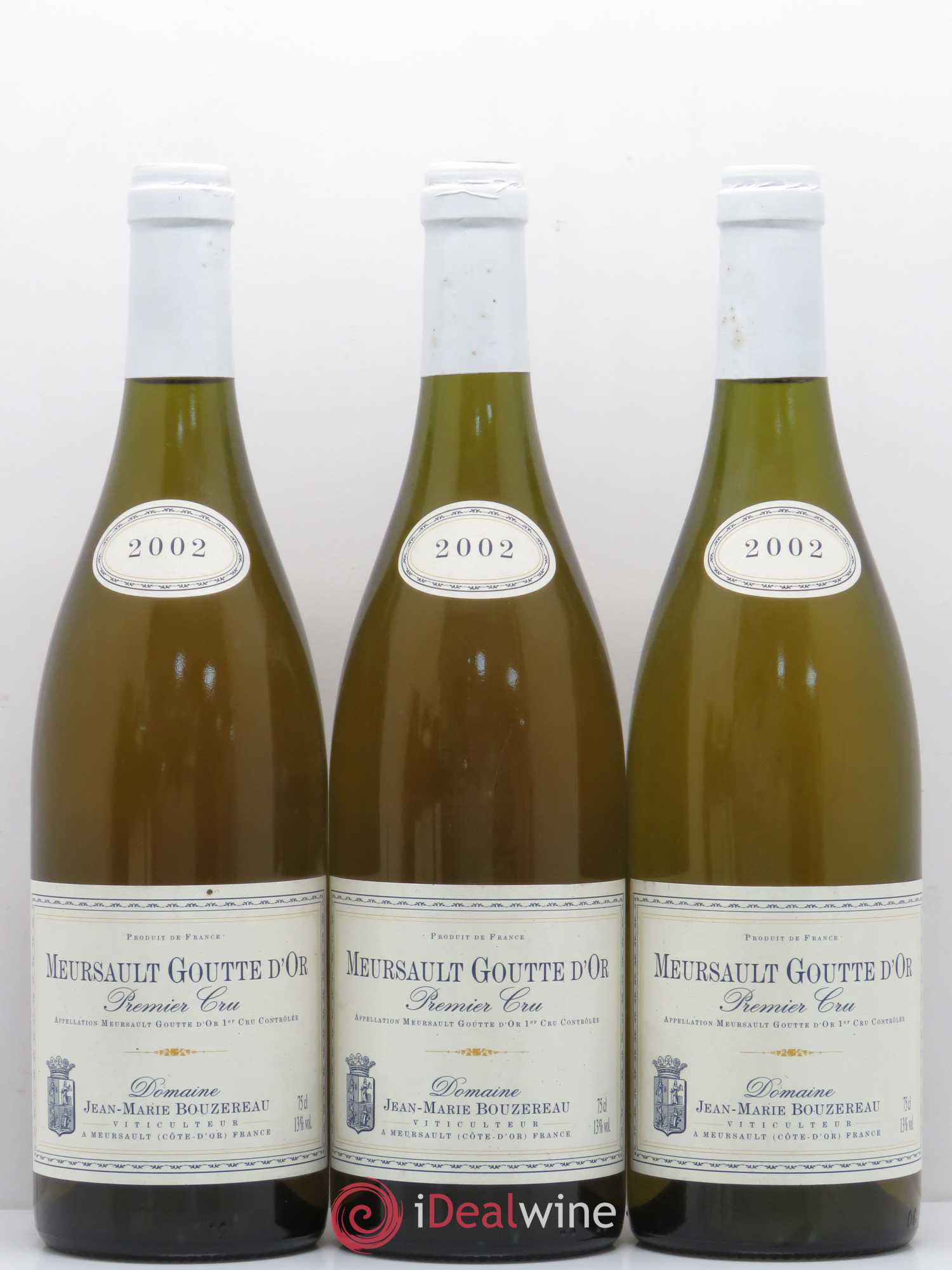 Meursault 1er Cru Goutte D'Or Jean-Marie Bouzereau 2002 - Posten von 6 Flaschen - 2