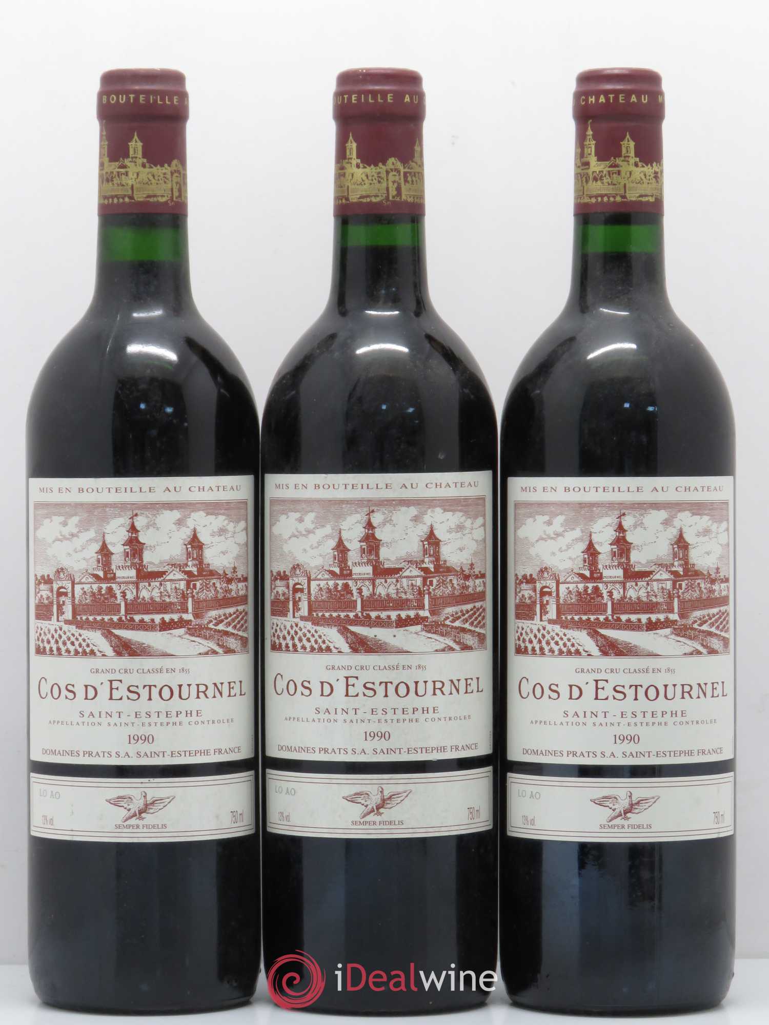 Cos d'Estournel 2ème Grand Cru Classé 1990 - Lot de 3 bouteilles - 0