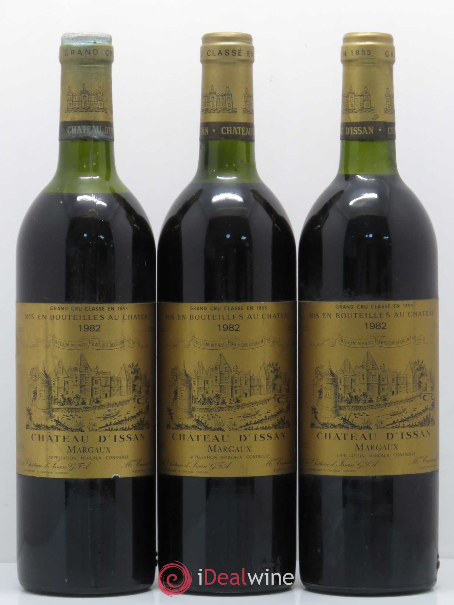 Château d'Issan 3ème Grand Cru Classé 1982 - Lot de 3 bouteilles - 0