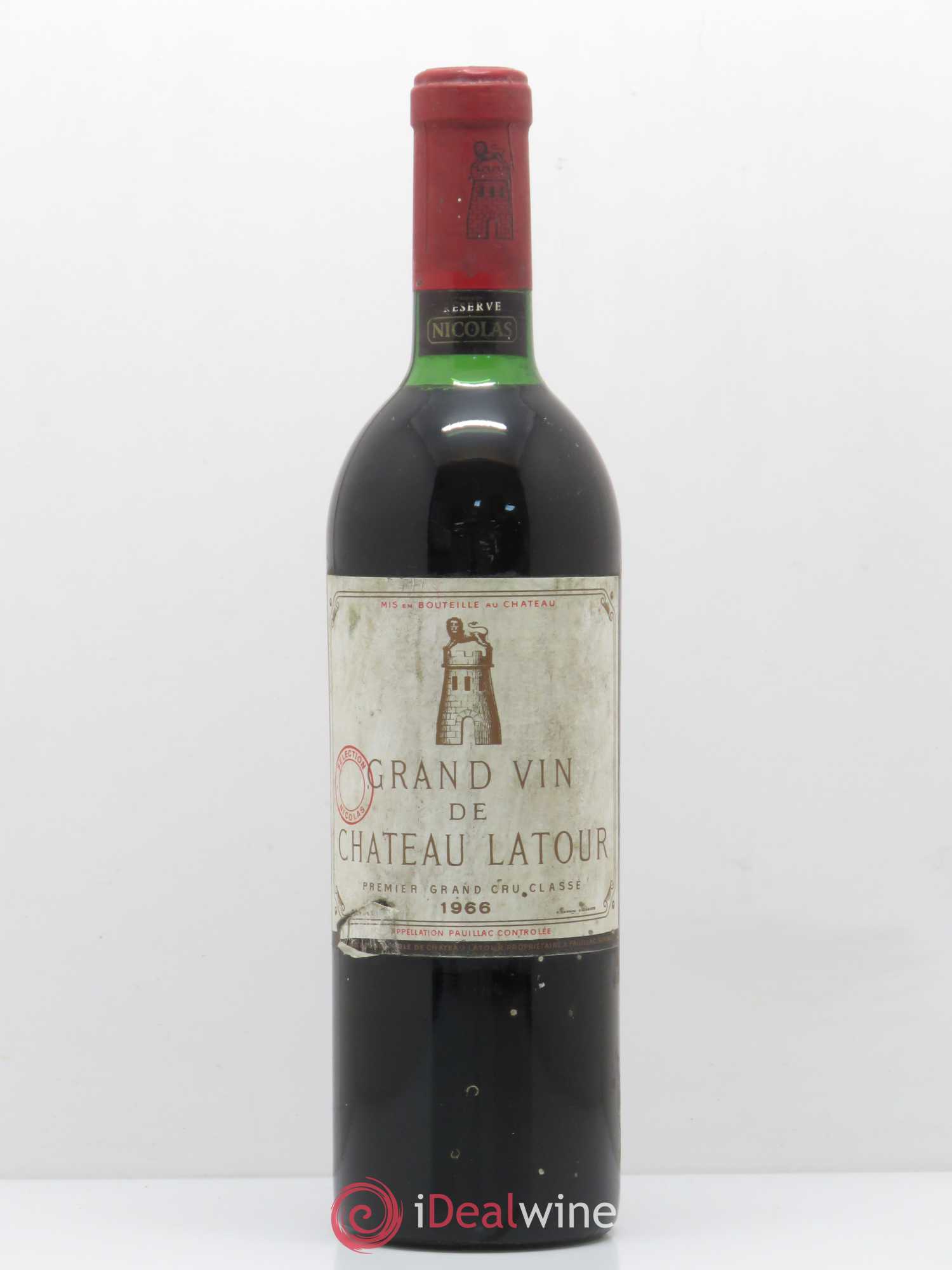 Château Latour 1er Grand Cru Classé 1966 - Lot de 1 bouteille - 0