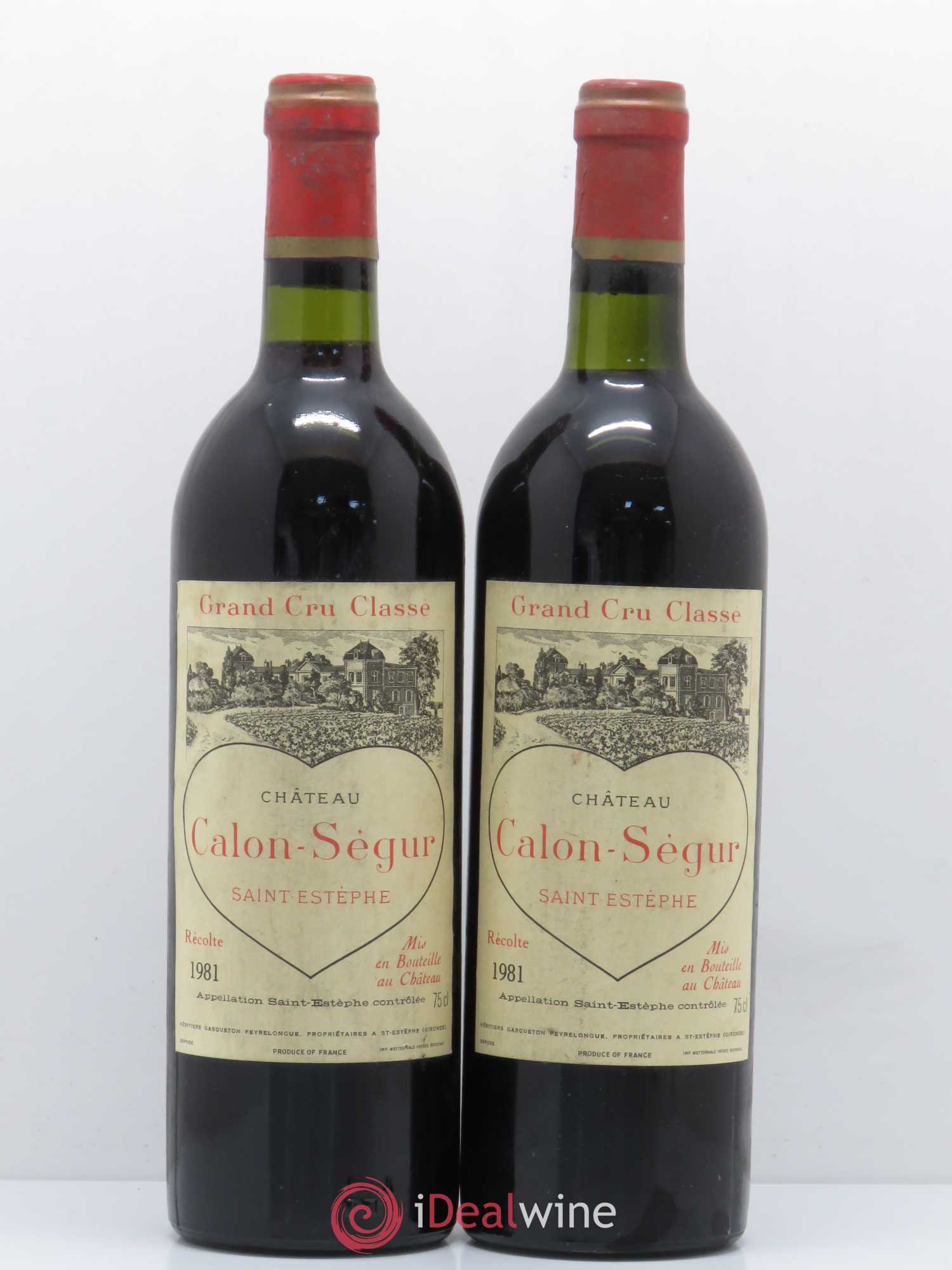 Château Calon Ségur 3ème Grand Cru Classé 1981 - Lot de 2 bouteilles - 0