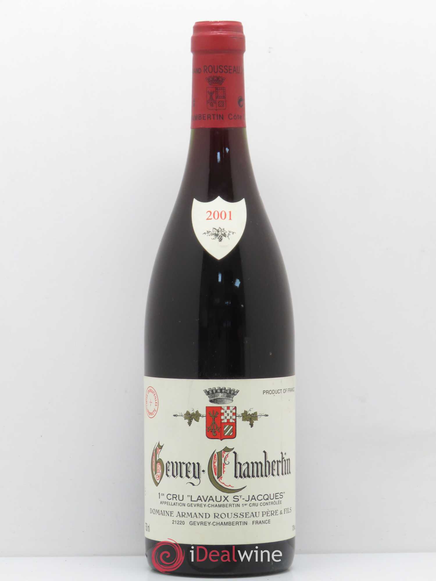 Gevrey-Chambertin 1er Cru Lavaux Saint Jacques Armand Rousseau (Domaine) 2001 - Lot de 1 bouteille - 0