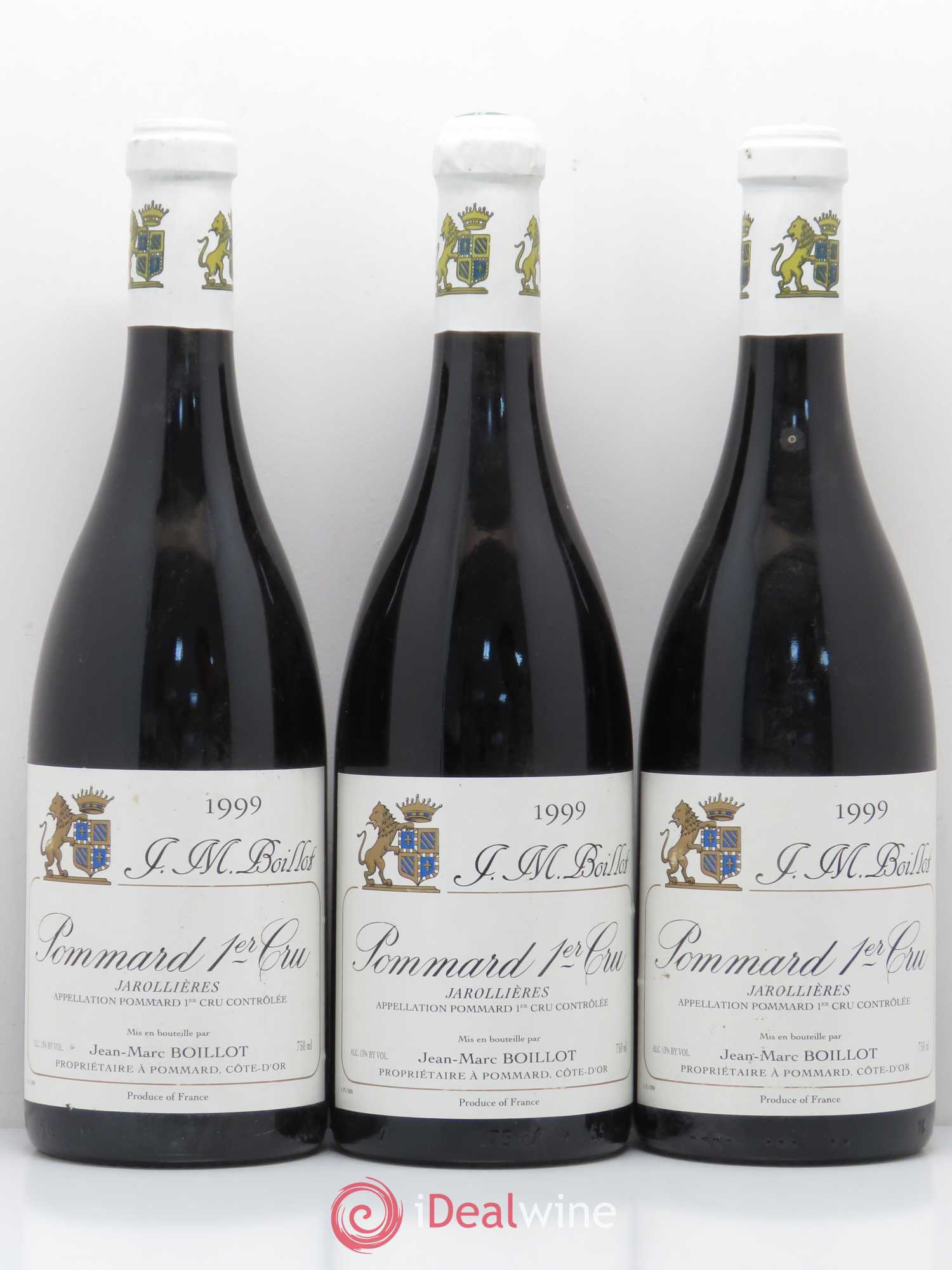 Pommard Lucien Boillot & Fils (Domaine) Jarollieres Jean-Marc Boillot 1999 - Lotto di 3 bottiglie - 0