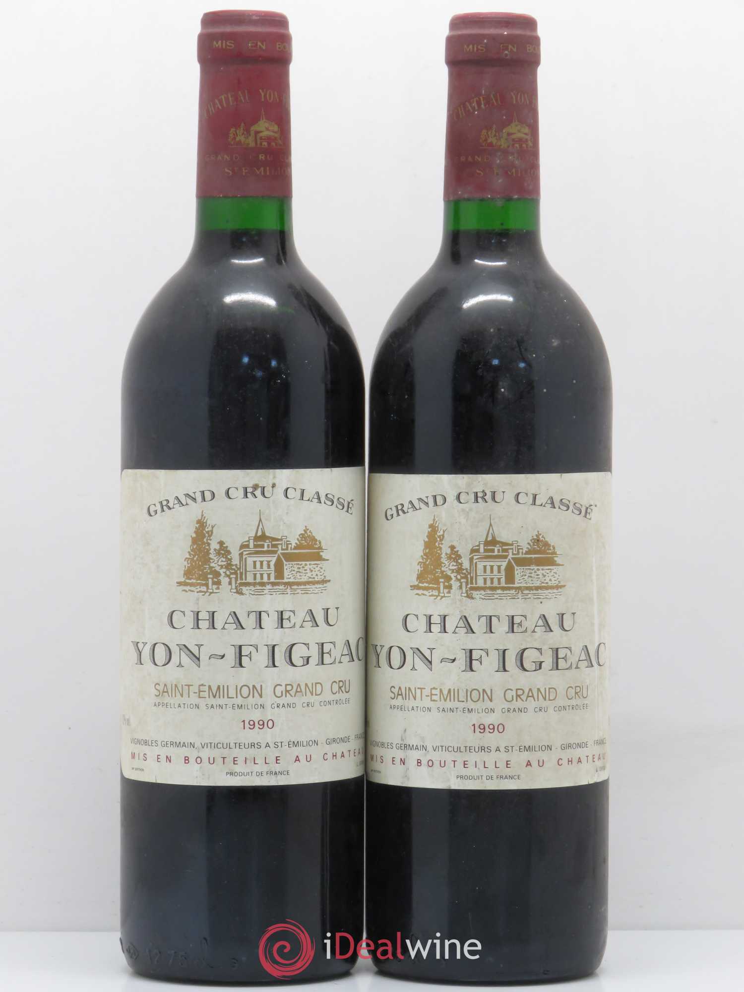 Château Yon Figeac Grand Cru Classé 1990 - Lot de 5 bouteilles - 2