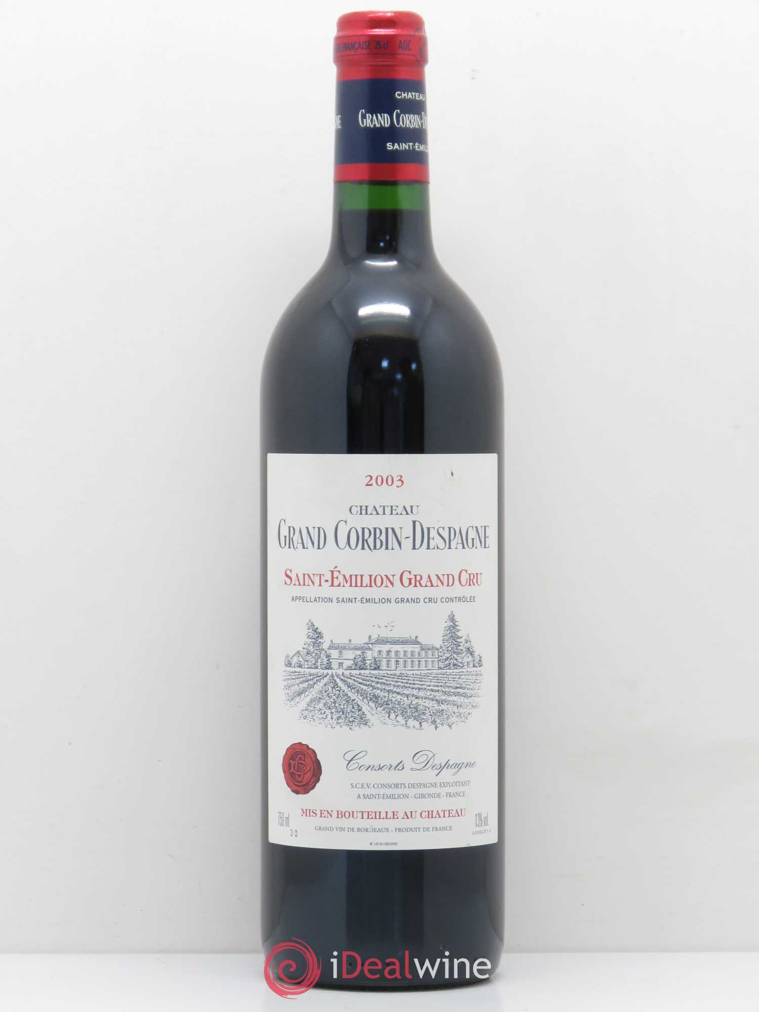 Château Grand Corbin Despagne Grand Cru Classé 2003 - Lot de 1 bouteille - 0