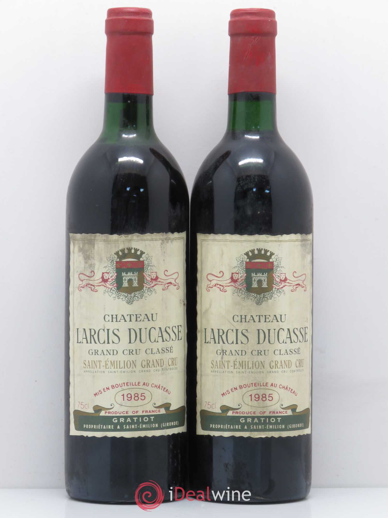 Château Larcis Ducasse 1er Grand Cru Classé B 1985 - Lot de 2 bouteilles - 0