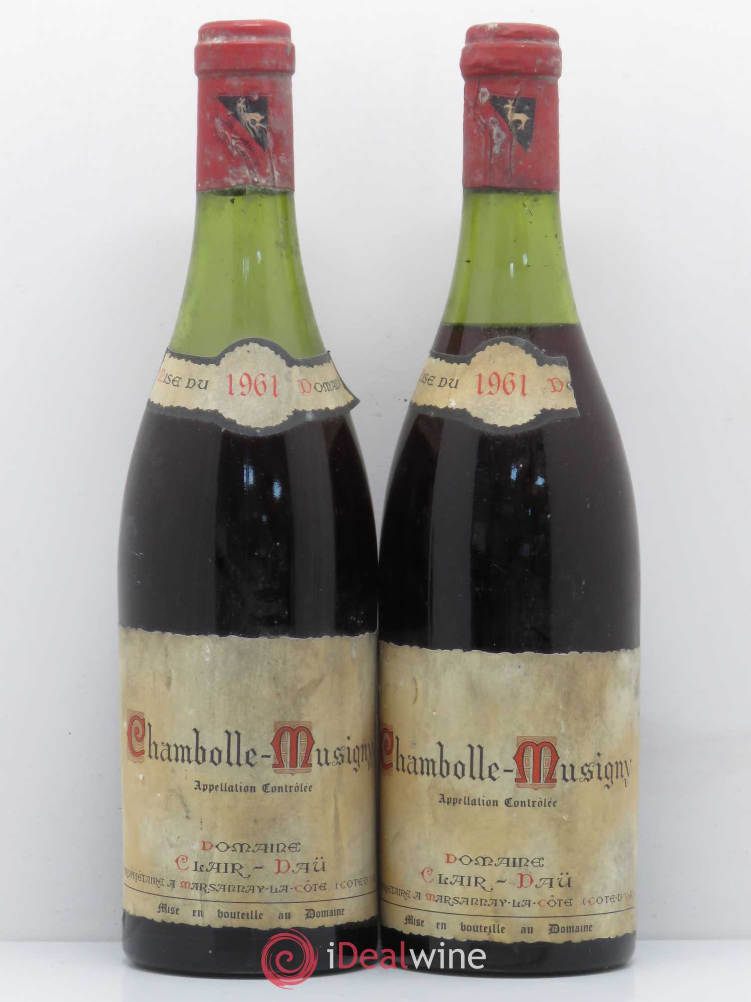 Chambolle-Musigny Clair-Dau 1961 - Posten von 2 Flaschen - 0