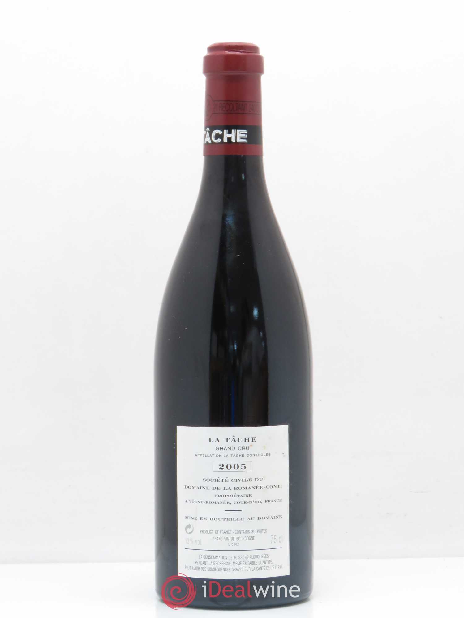 La Tâche Grand Cru Domaine de la Romanée-Conti 2005 - Lot de 1 bouteille - 1