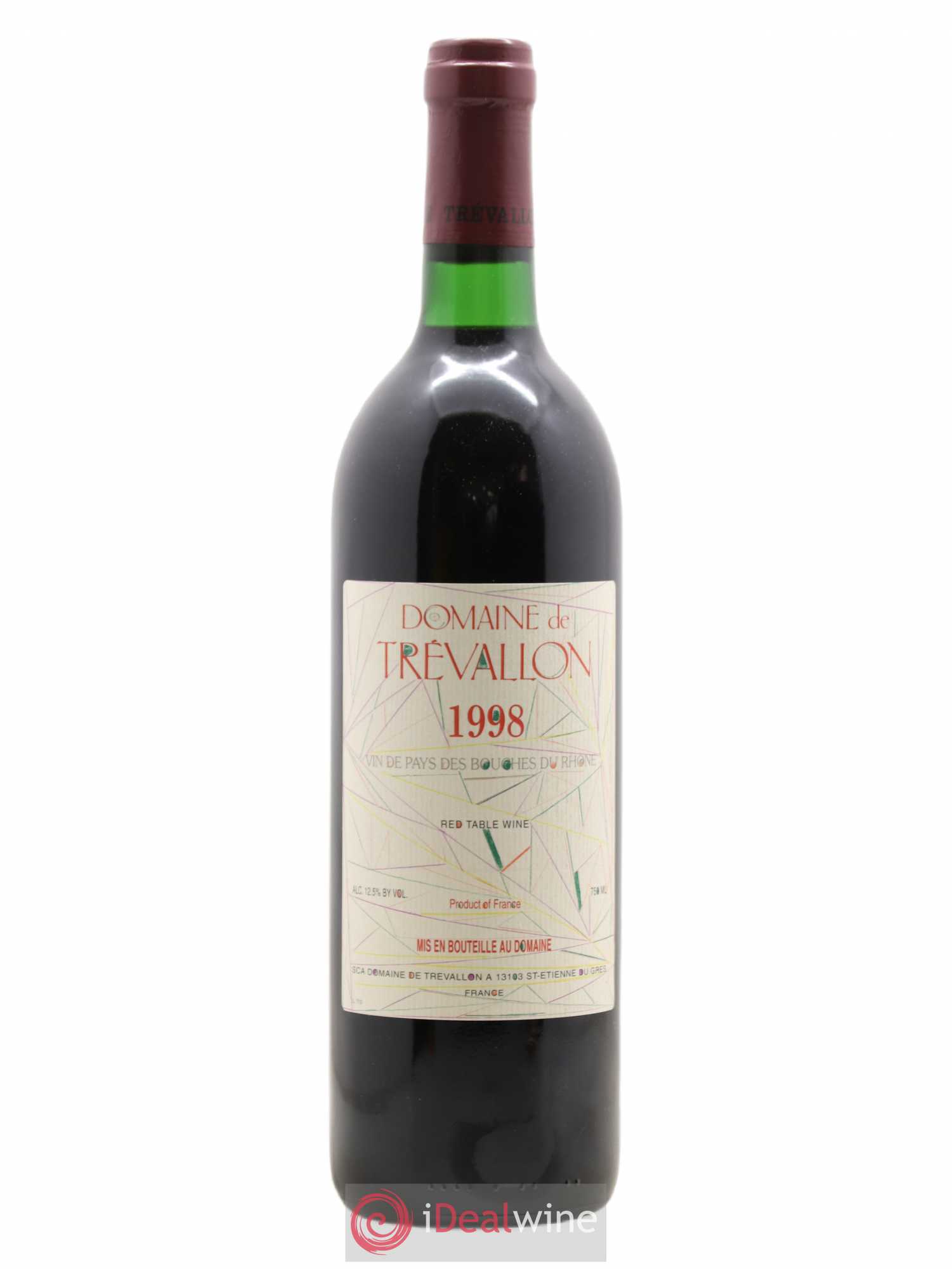 VDP Bouches du Rhône Trévallon (Domaine de) Eloi Dürrbach 1998 - Lot de 1 bouteille - 0