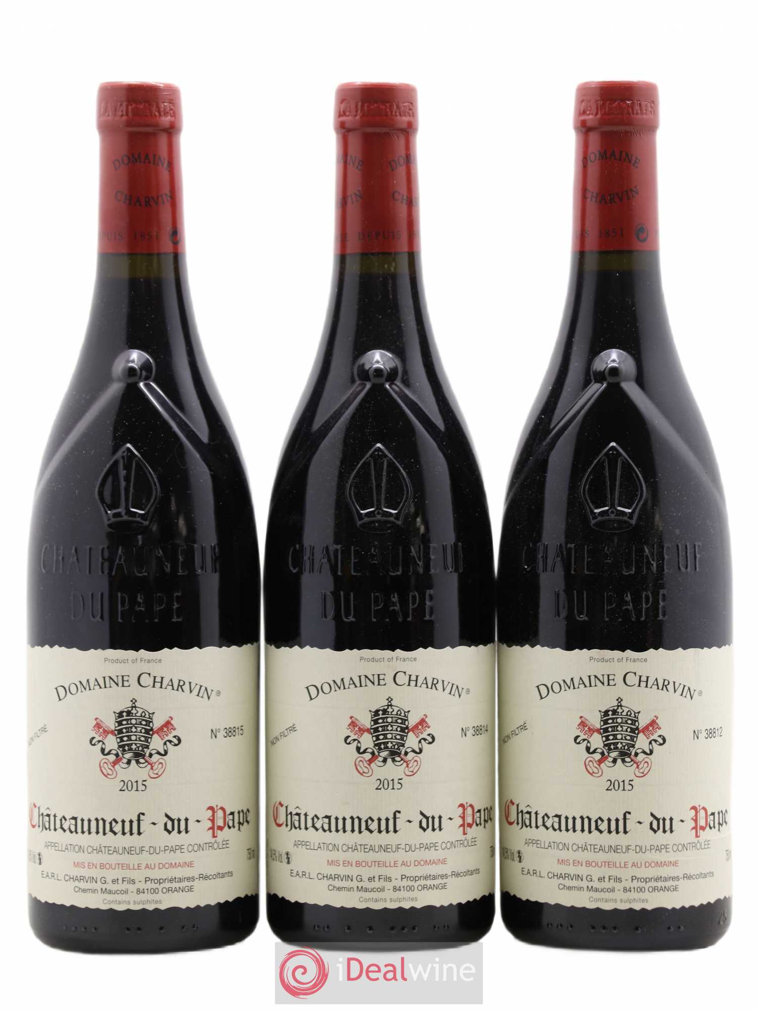 Châteauneuf-du-Pape Charvin (Domaine) 2015 - Lot de 3 bouteilles - 0