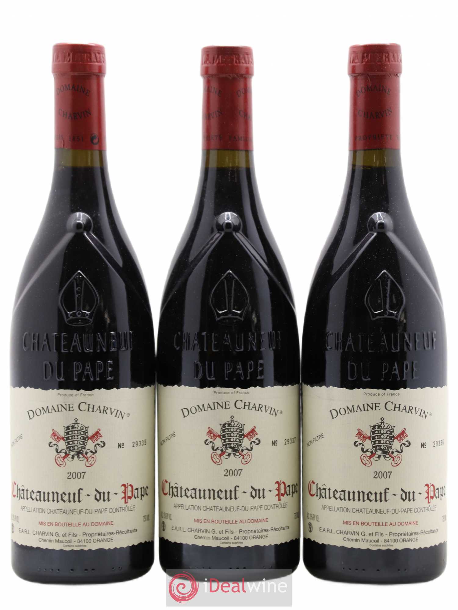 Châteauneuf-du-Pape Charvin (Domaine) 2007 - Lot de 3 bouteilles - 0