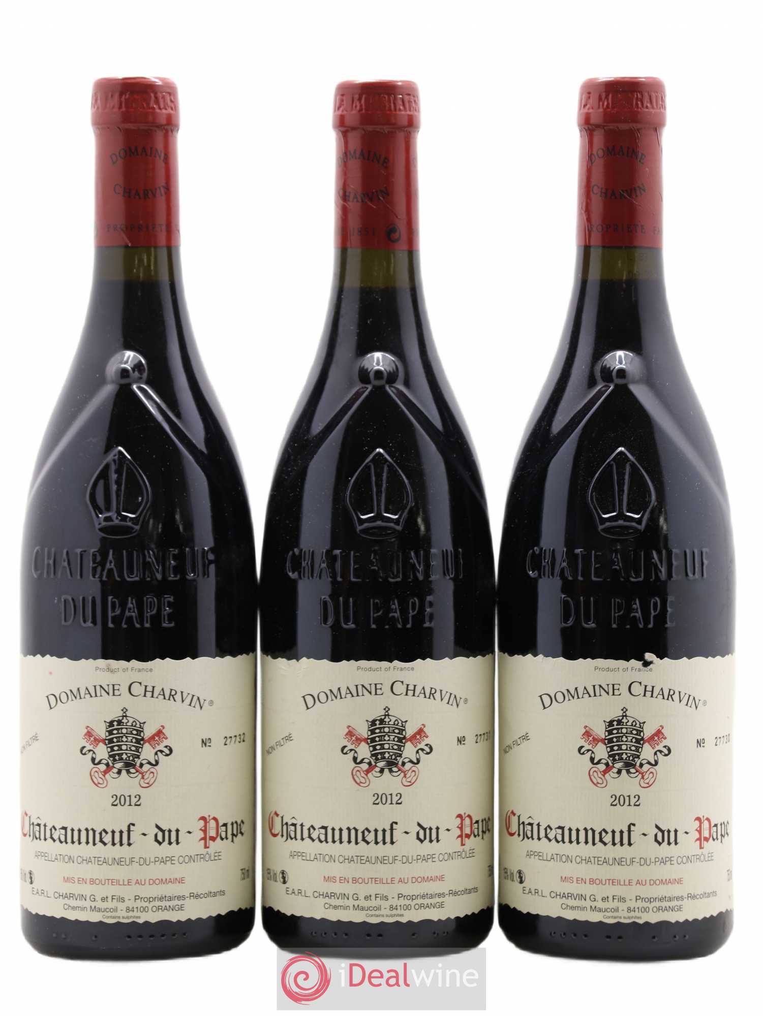 Châteauneuf-du-Pape Charvin (Domaine) 2012 - Lot de 3 bouteilles - 0