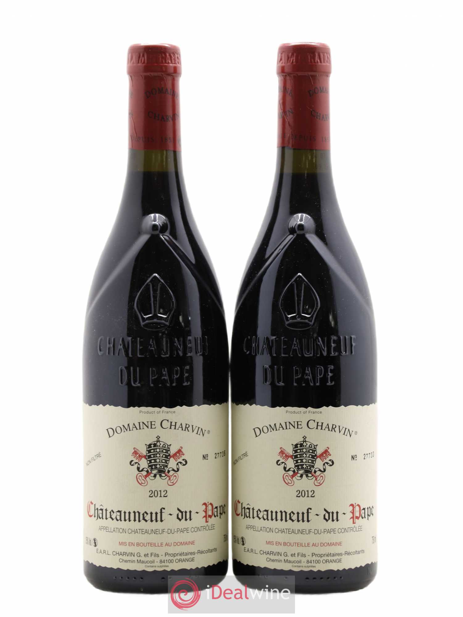 Châteauneuf-du-Pape Charvin (Domaine) 2012 - Lot de 2 bouteilles - 0